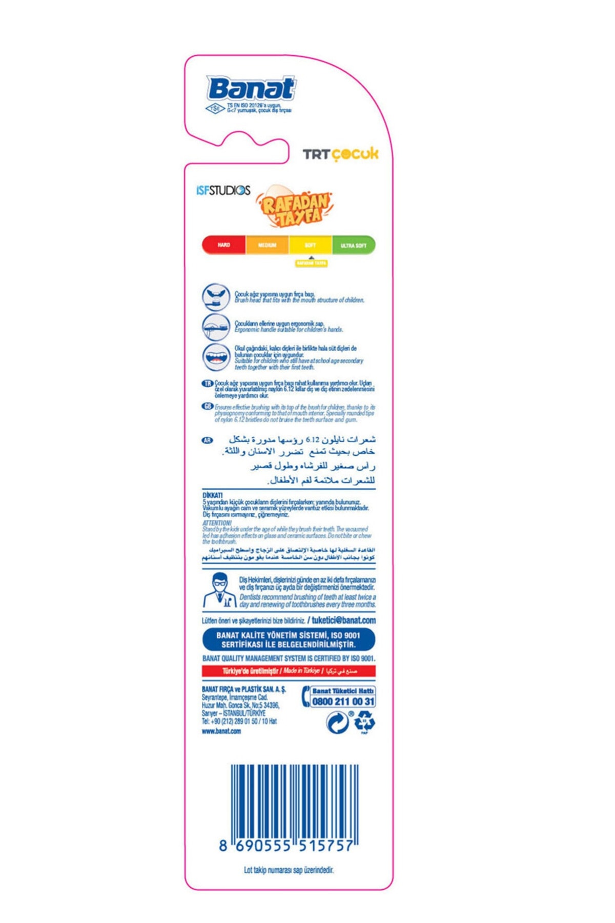 Rafadan Tayfa Vantuzlu Ayak Lisanslı Çocuk Diş Fırçası (mavi)