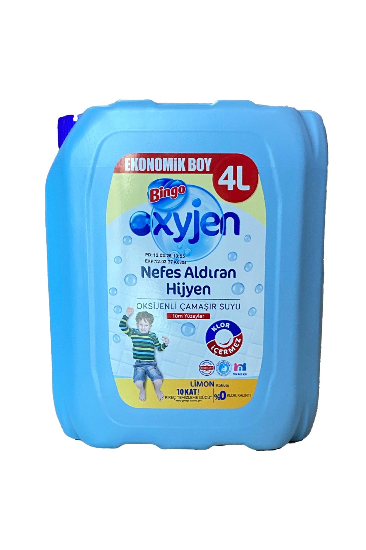 Oksijenli Çamaşır Suyu Limon Kokulu 4 L