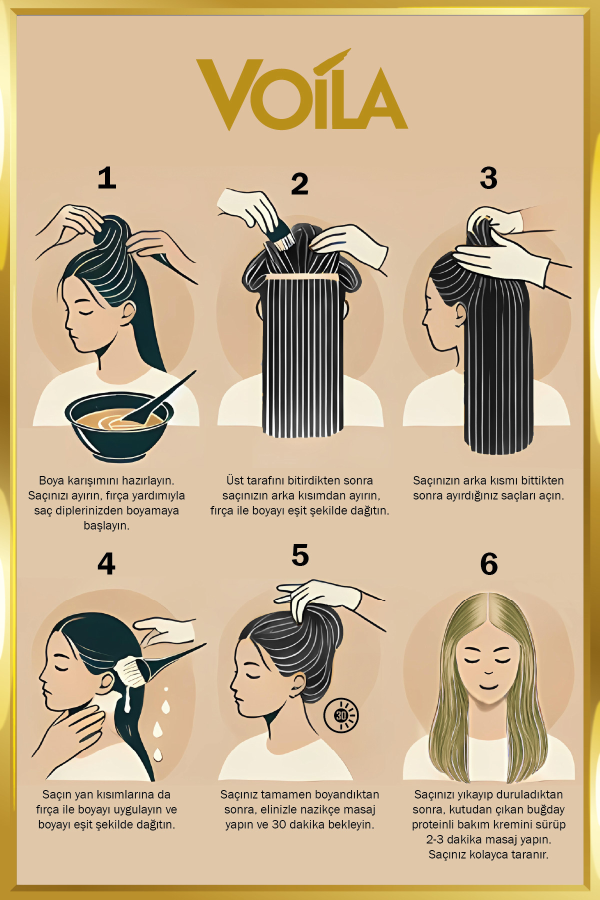 Kadın Besleyici Keratin Kalıcı Küllü Kumral 7.1 Saç Boyası