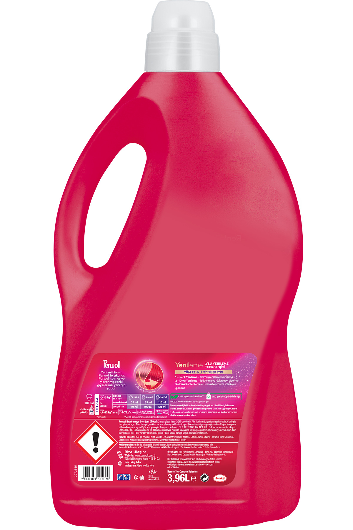 Renkliler İçin Sıvı Çamaşır Deterjanı 3.950 ml – Canlı Renk Koruma Formülü