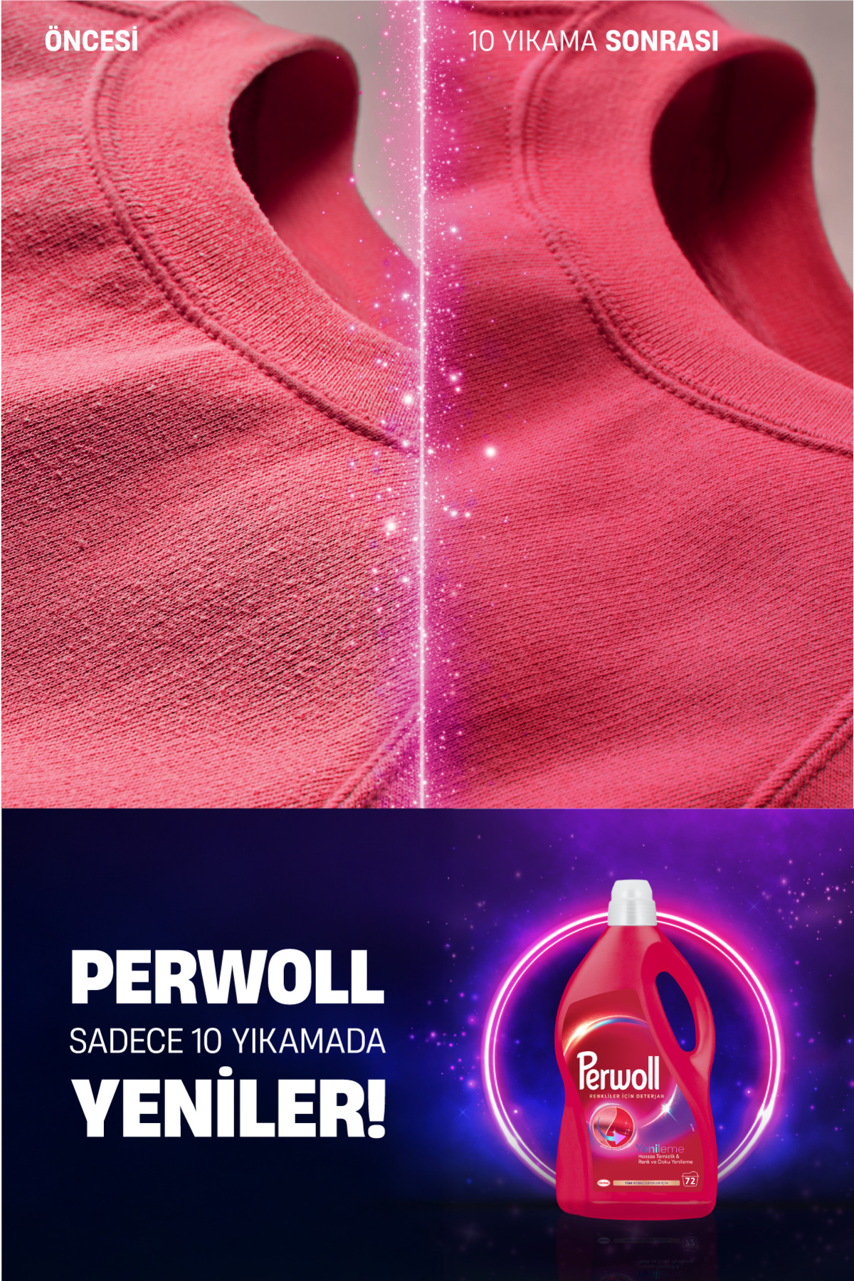 Renkliler İçin Sıvı Çamaşır Deterjanı 3.950 ml – Canlı Renk Koruma Formülü