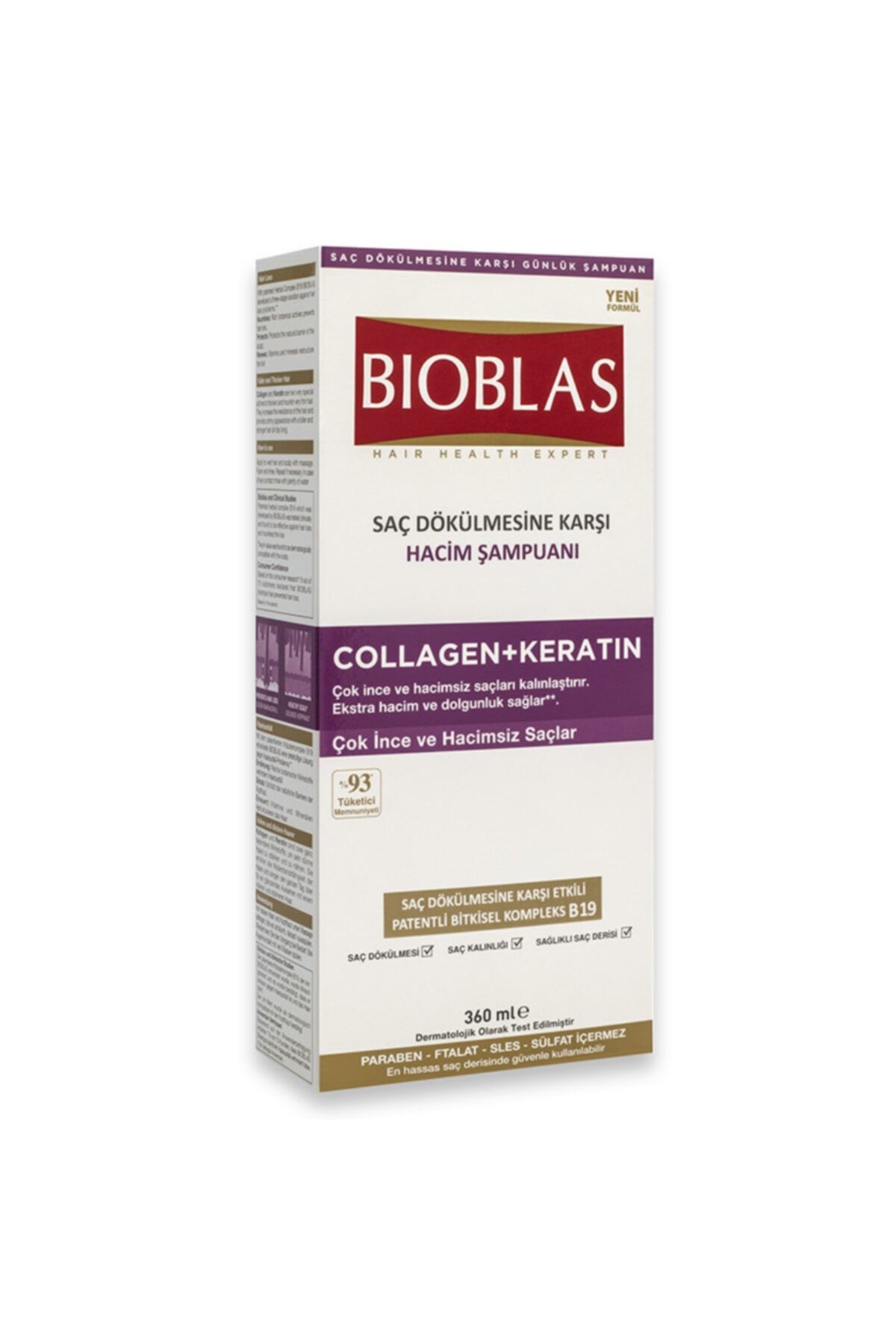 Saç Dökülmesine Karşı Hacim Şampuanı Collagen Keratin 360 Ml