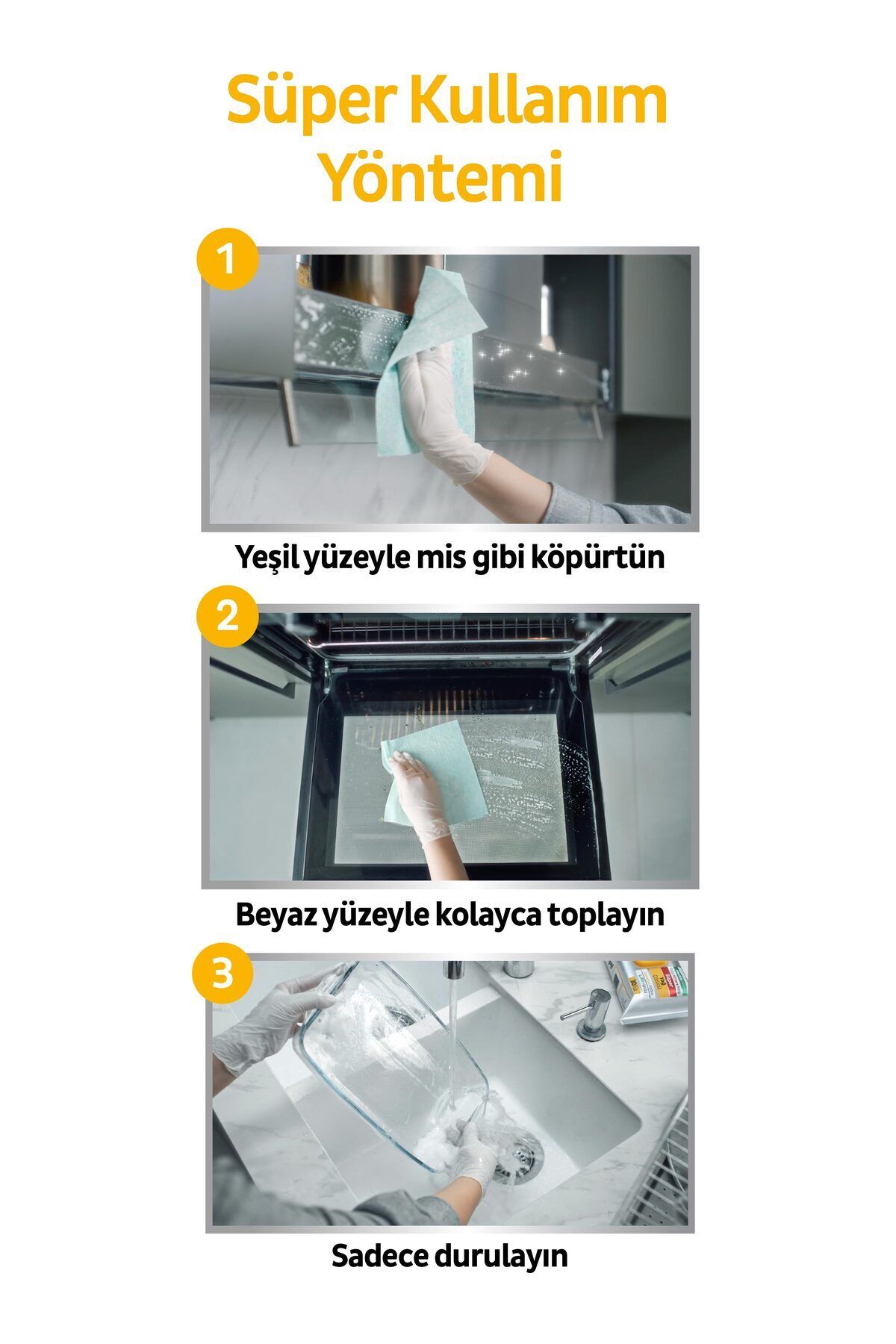 Easy Clean Süper Yağ Çözücü Yüzey Temizlik Havlusu&Mendili 30 Yaprak
