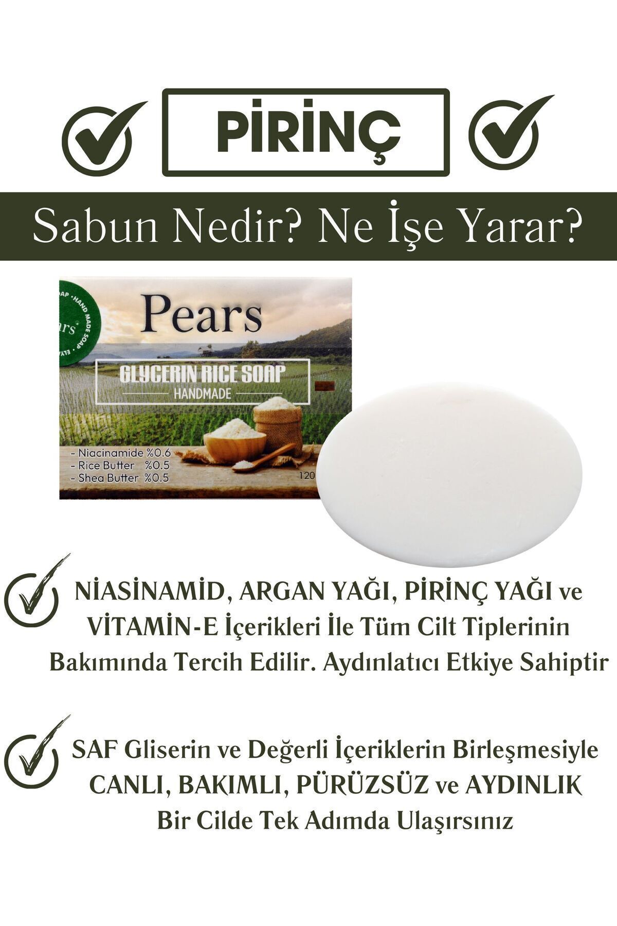Gliserinli Pirinç Sabunu 120 Gr