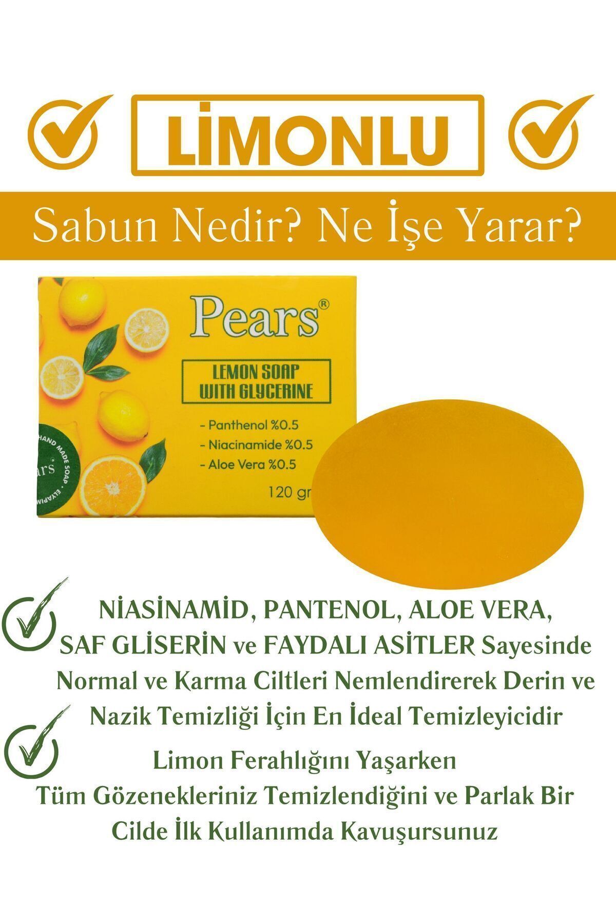 Gliserinli Limon Sabunu 120 Gr