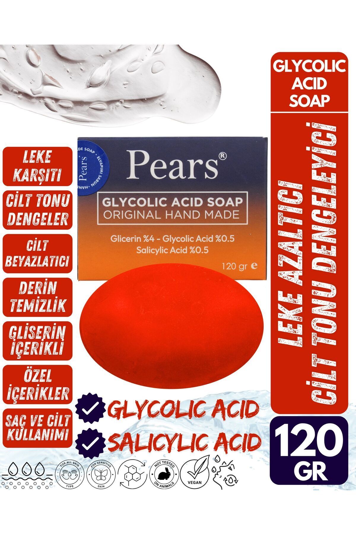 Gliserimli Glikolik Asit Sabunu 120 Gr