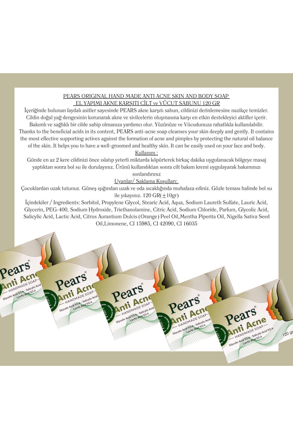 Gliserinli Akne Karşıtı Sabunu 120 Gr