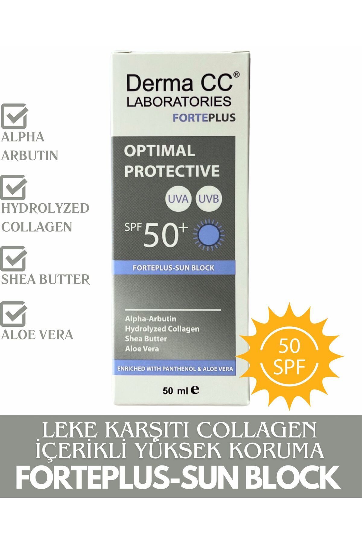 Derma CC Forteplus Güneş Kremi 50 Spf 50 Ml