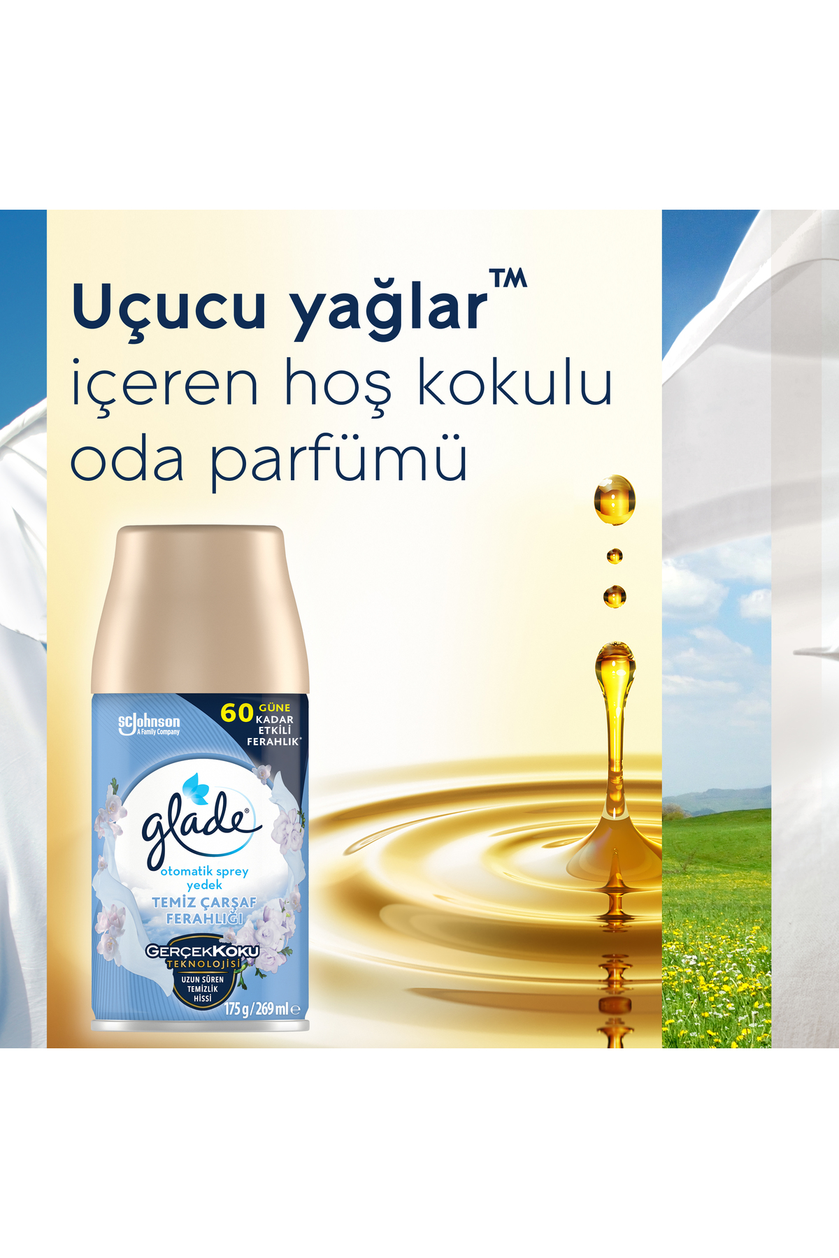 ® Otomatik Sprey Yedek Temiz Çarşaf, 269ml, 1 Yedek