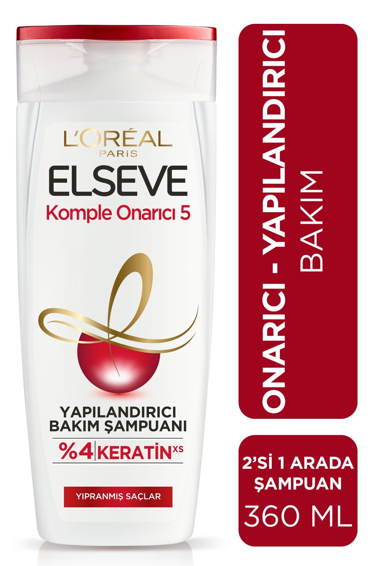 Komple Onarıcı 5 Yapılandırıcı Bakım Şampuanı 2'si 1 Arada 360 ml