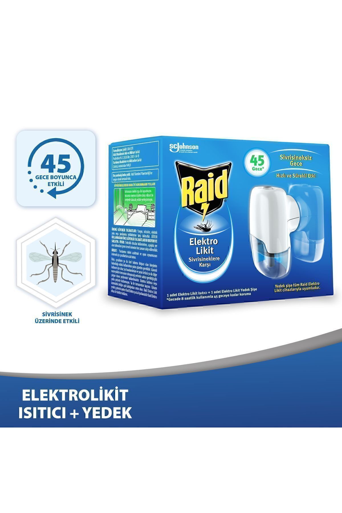 Raid Elektrolikit 45 Gece Sinek Kovucu 27 ml