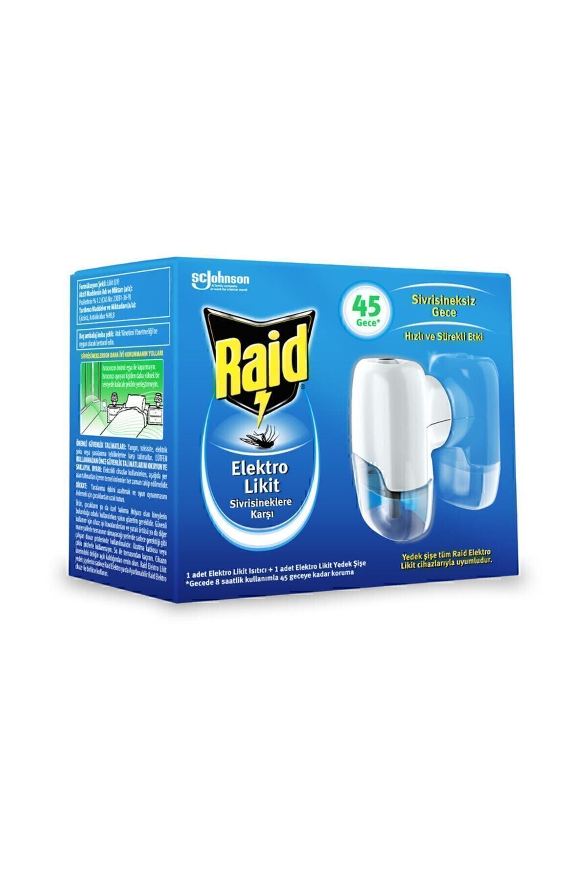 Raid Elektrolikit 45 Gece Sinek Kovucu 27 ml