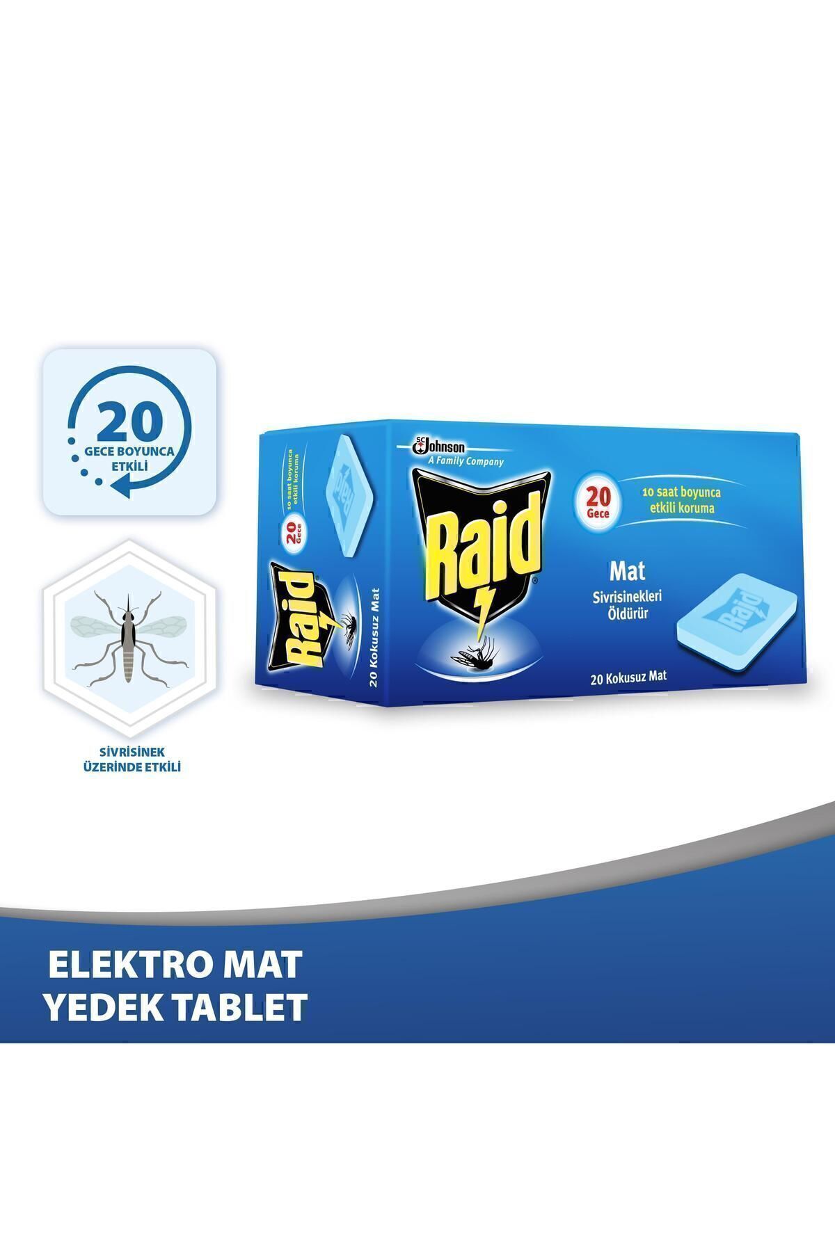 Raid Elektro Mat Sinek Kovucu Tablet 20'li |
