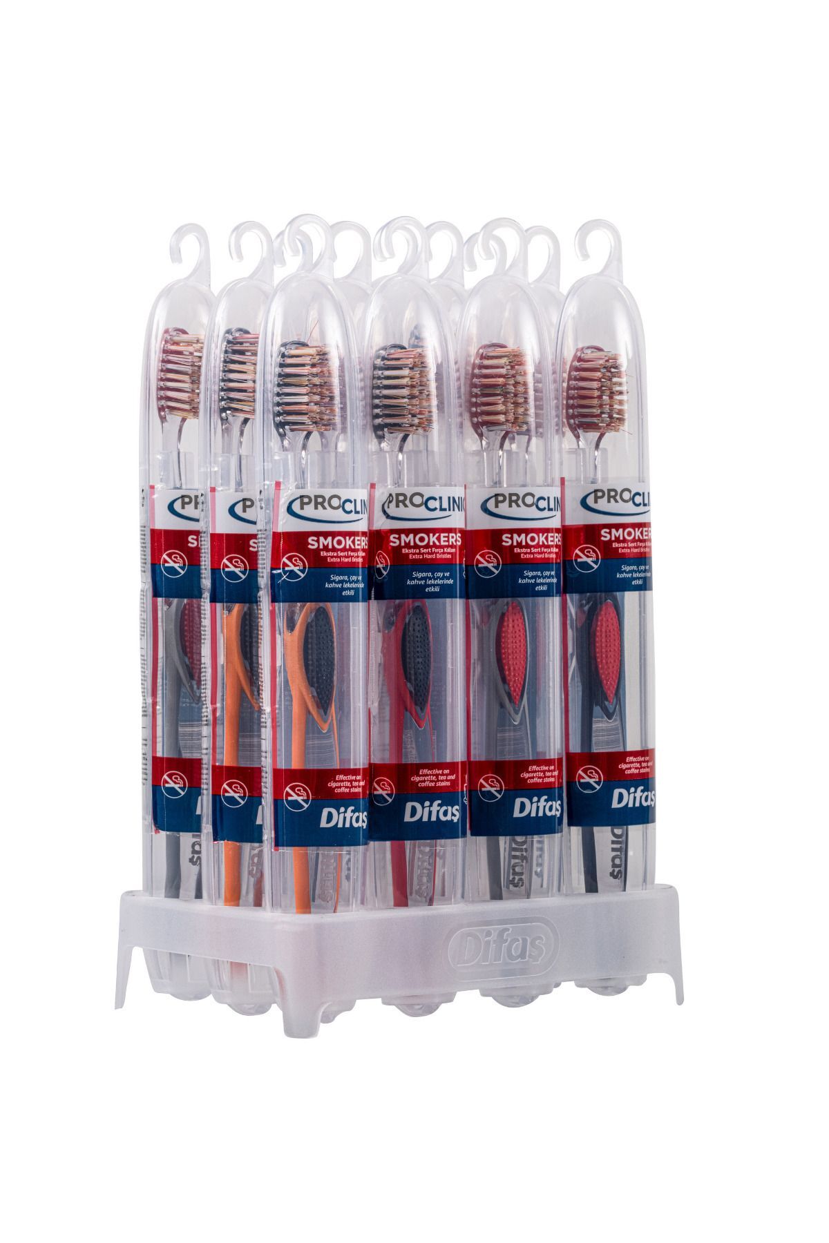 DİFAŞ PRO CLİNİC SMOKERS SİGARA, ÇAY, KAHVE LEKELERİNDE ETKİLİ EKSTRA SERT DİŞ FIRÇASI