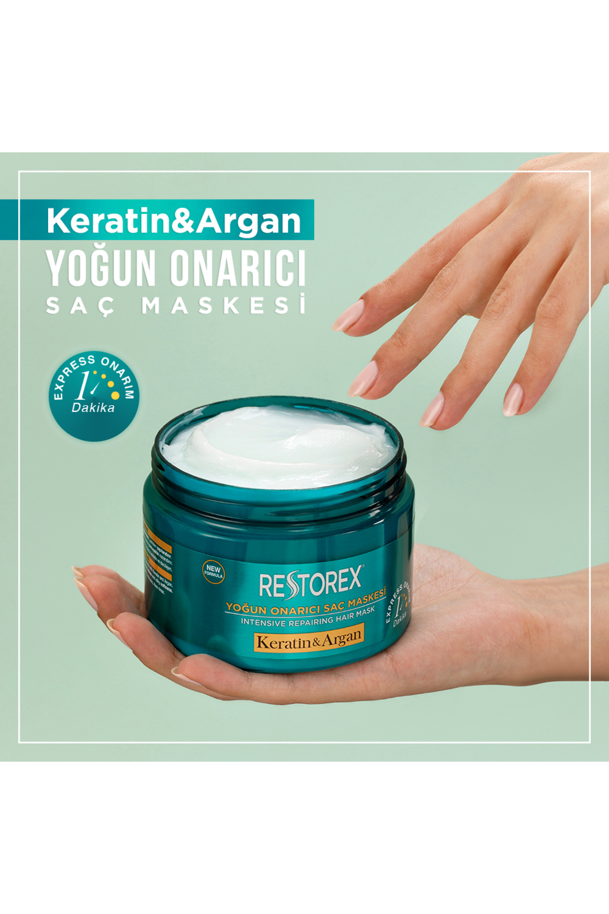 Keratin & Argan Onarıcı Saç Bakım Maskesi 300 Ml - Yıpranmış Ve Hasar Görmüş Saçlar Botoks Etkili