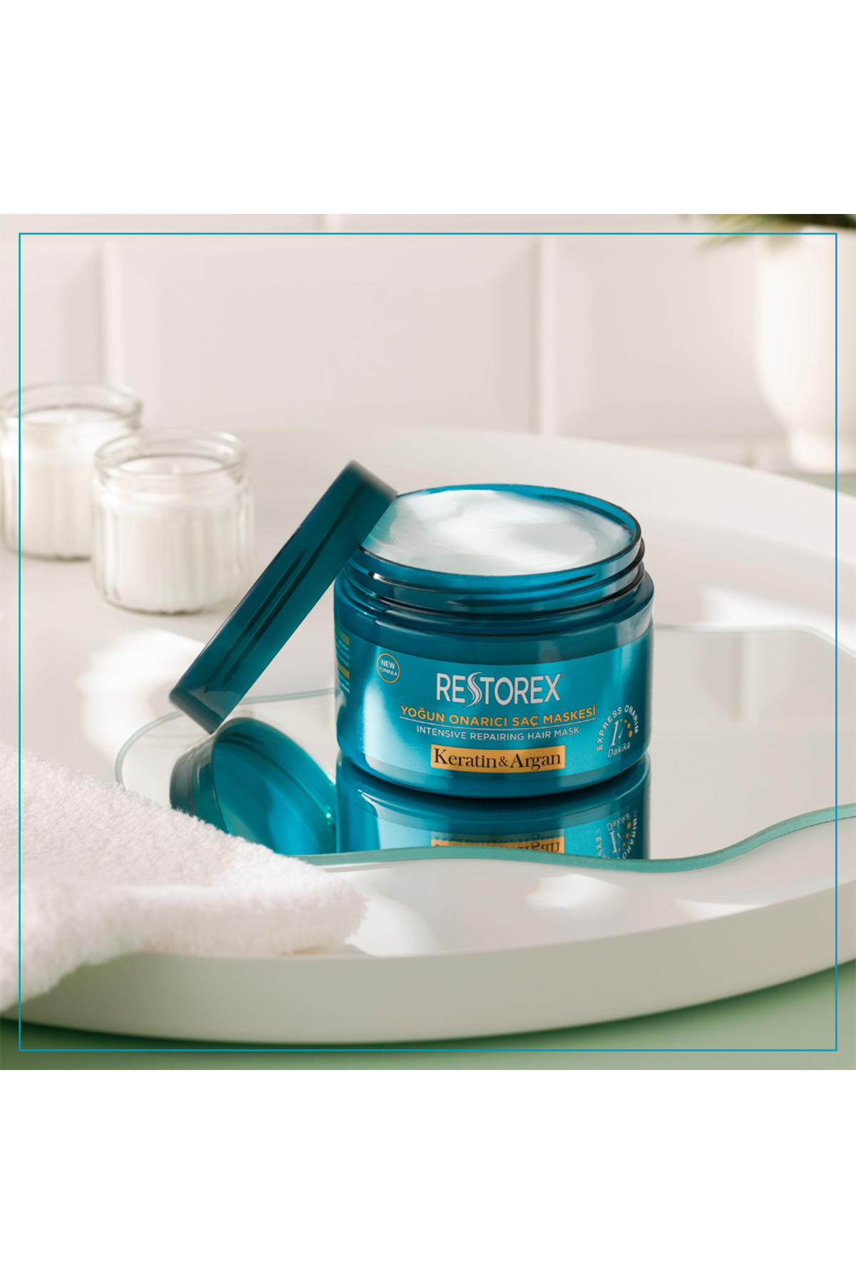 Keratin & Argan Onarıcı Saç Bakım Maskesi 300 Ml - Yıpranmış Ve Hasar Görmüş Saçlar Botoks Etkili