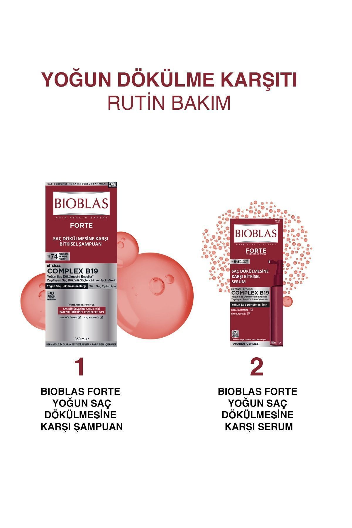 Forte Dökülme Önleyici Şampuan 360 Ml %74 Bitkisel Serum Içerir