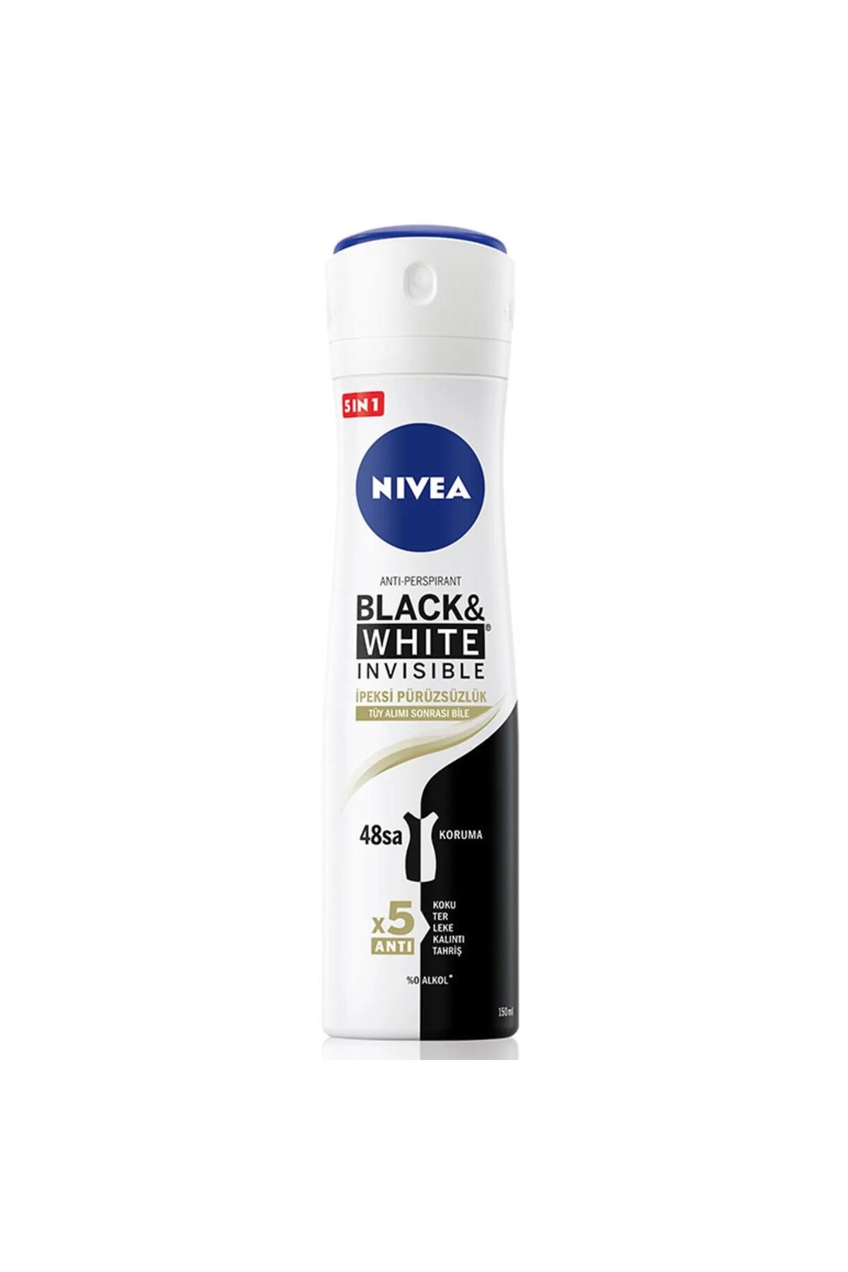 Black White Invisible İpeksi Pürüzsüzlük Kadın Deodorant Sprey 150 ml