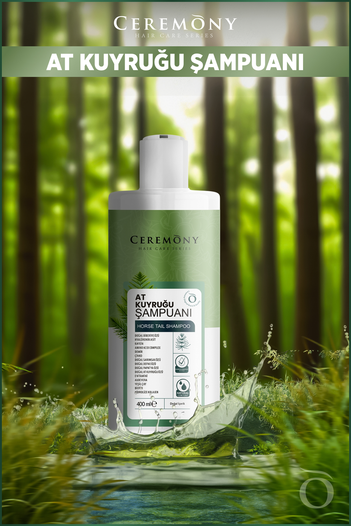 Ceremony At Kuyruğu, Biberiye ve Hyalüronik İçeren 15 Bileşenli Şampuan 400 Ml