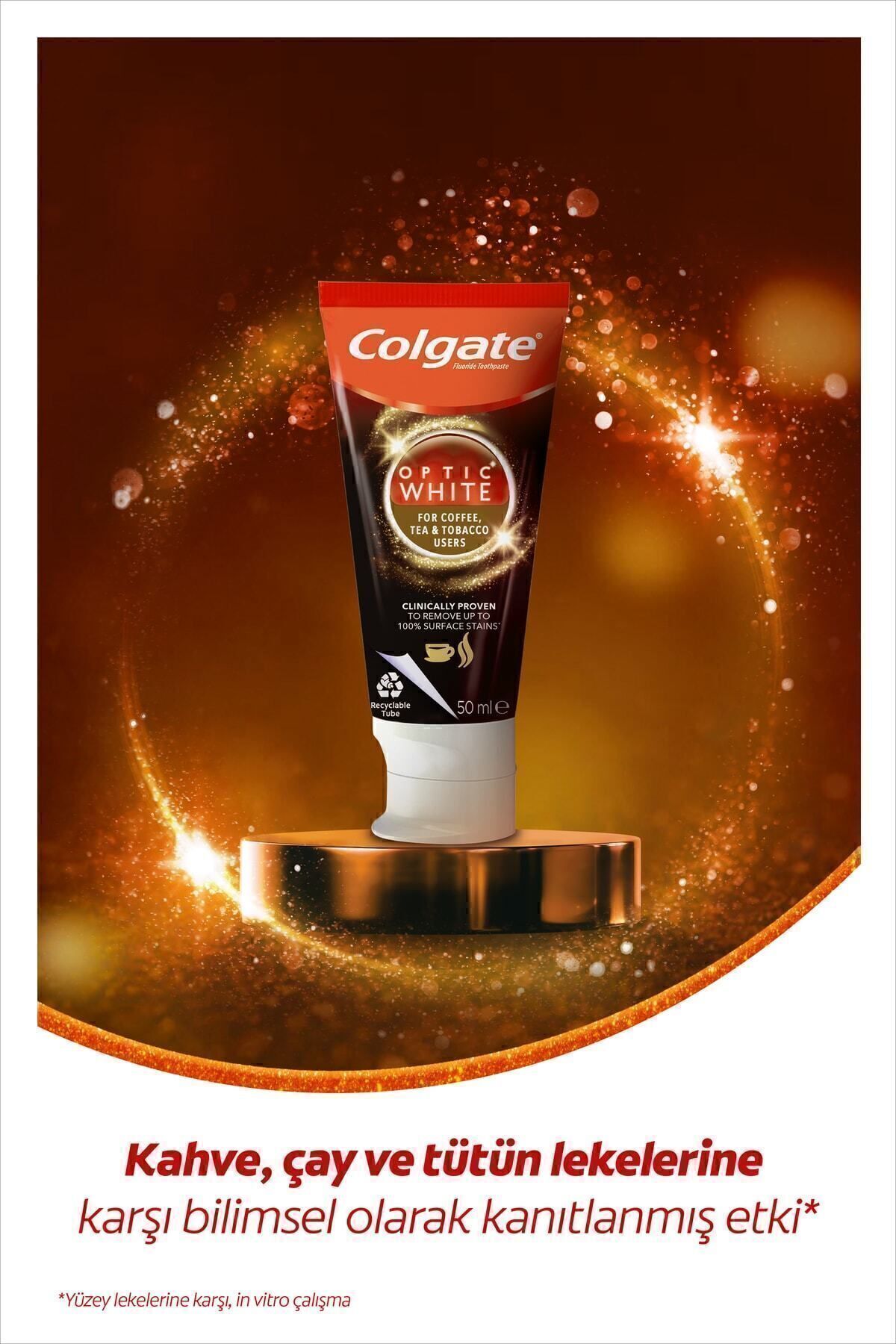 Colgate Diş Macunu Optic White Kahve, Çay ve Tütün Kullananlar için 50ml