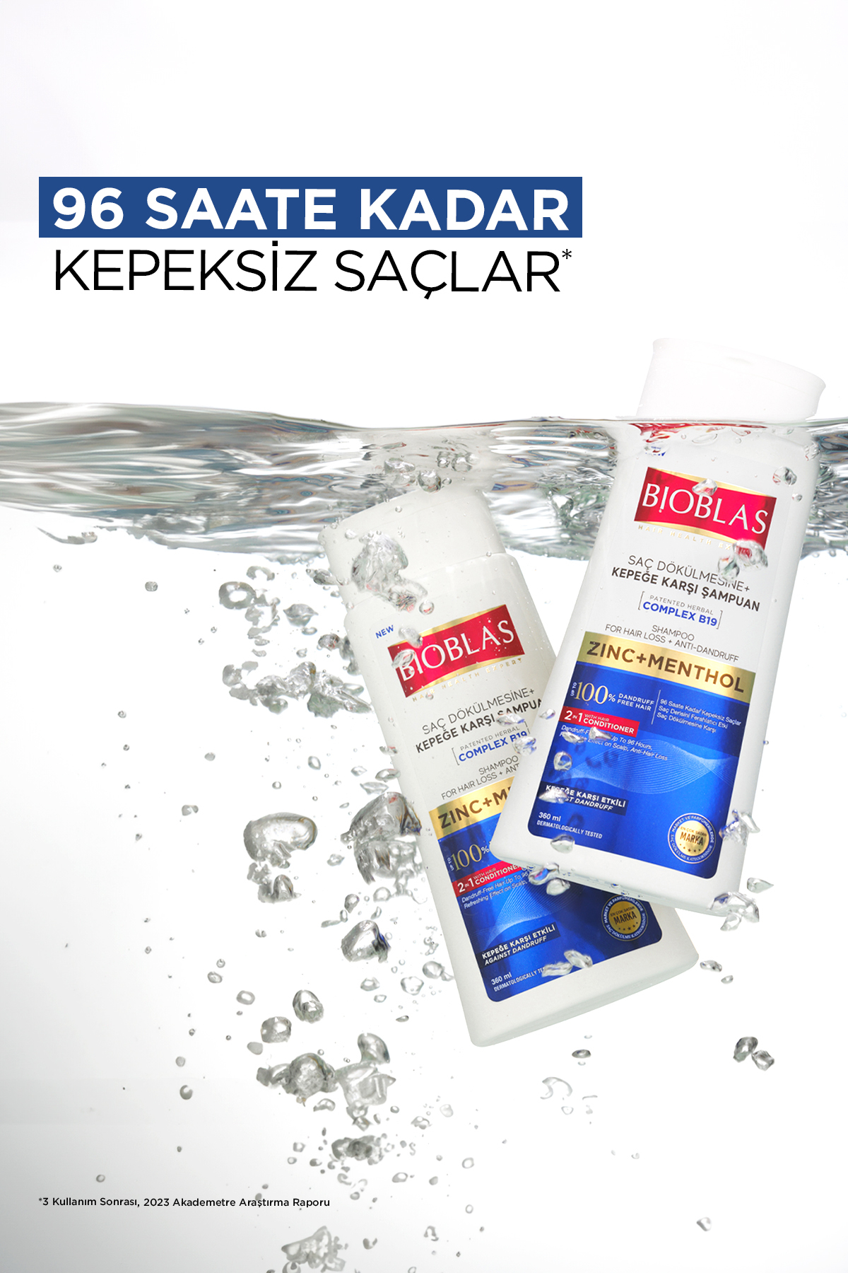 Saç Dökülmesi + Kepek Karşıtı Şampuan – Çinko, Mentol, Kremli 360 ML