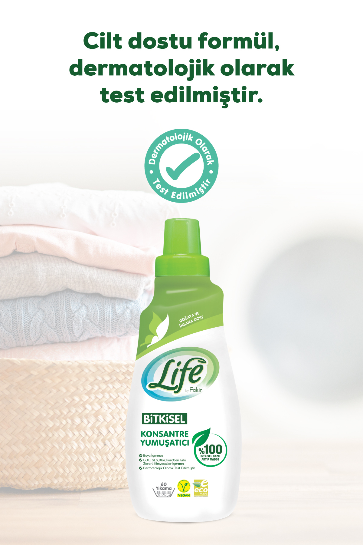 Bitkisel Bazlı Vegan Konsantre Çamaşır Yumuşatıcısı 1500 ml - %100 Doğal Temizlik