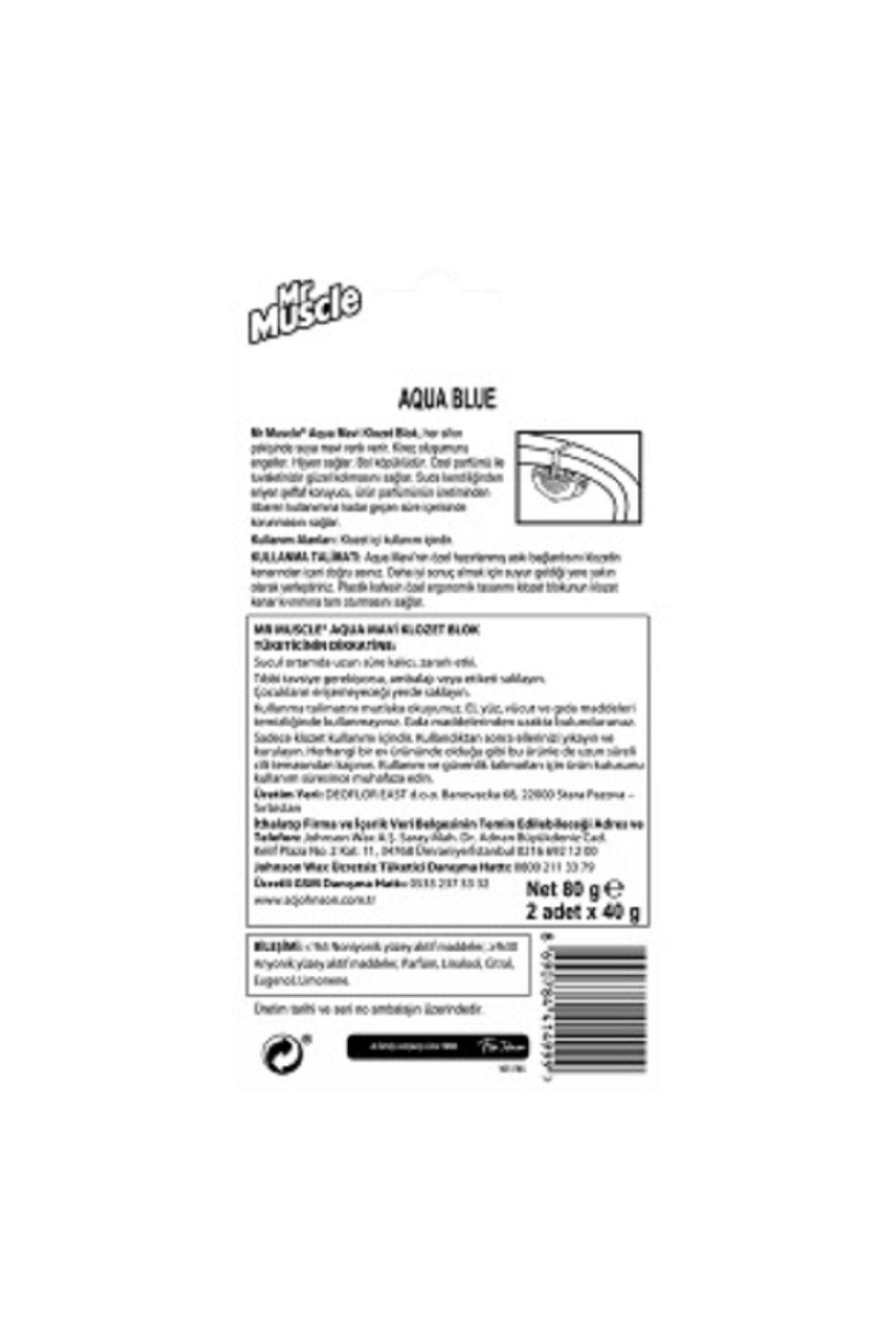 Mr.Muscle Klozet Blok 2 Li Aqua Blue 72 Gr.