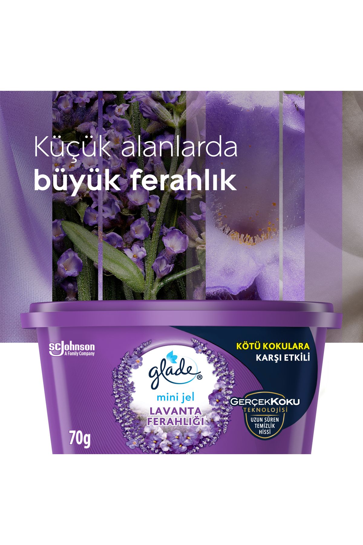Mini Jel Oda Kokusu, Lavanta Ferahlığı, 70 g
