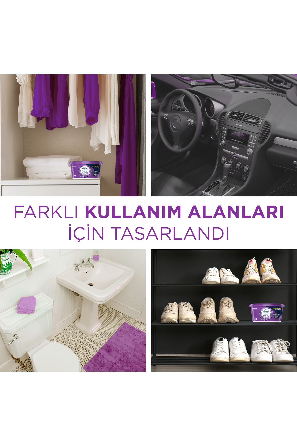 Mini Jel Oda Kokusu, Lavanta Ferahlığı, 70 g