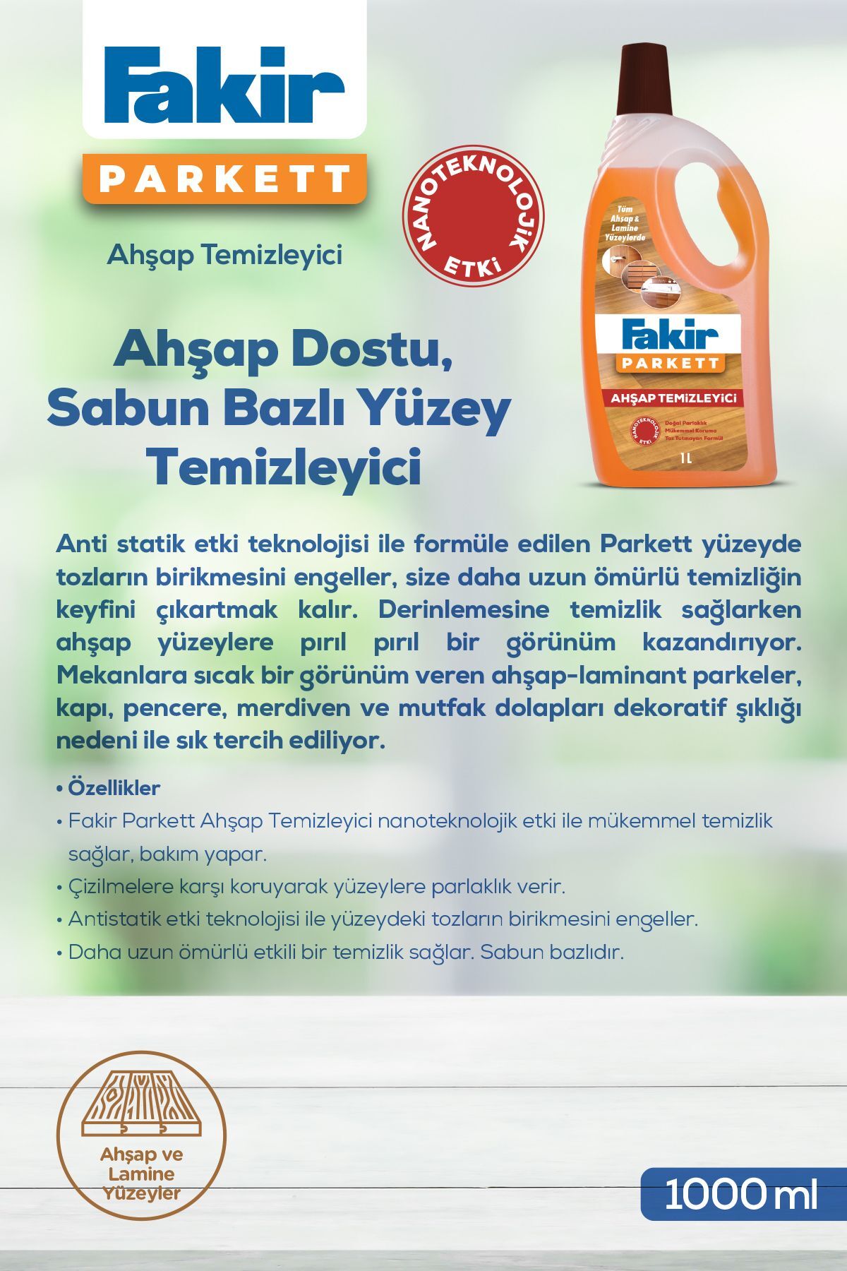 Ahşap Temizleyicisi 1 Lt