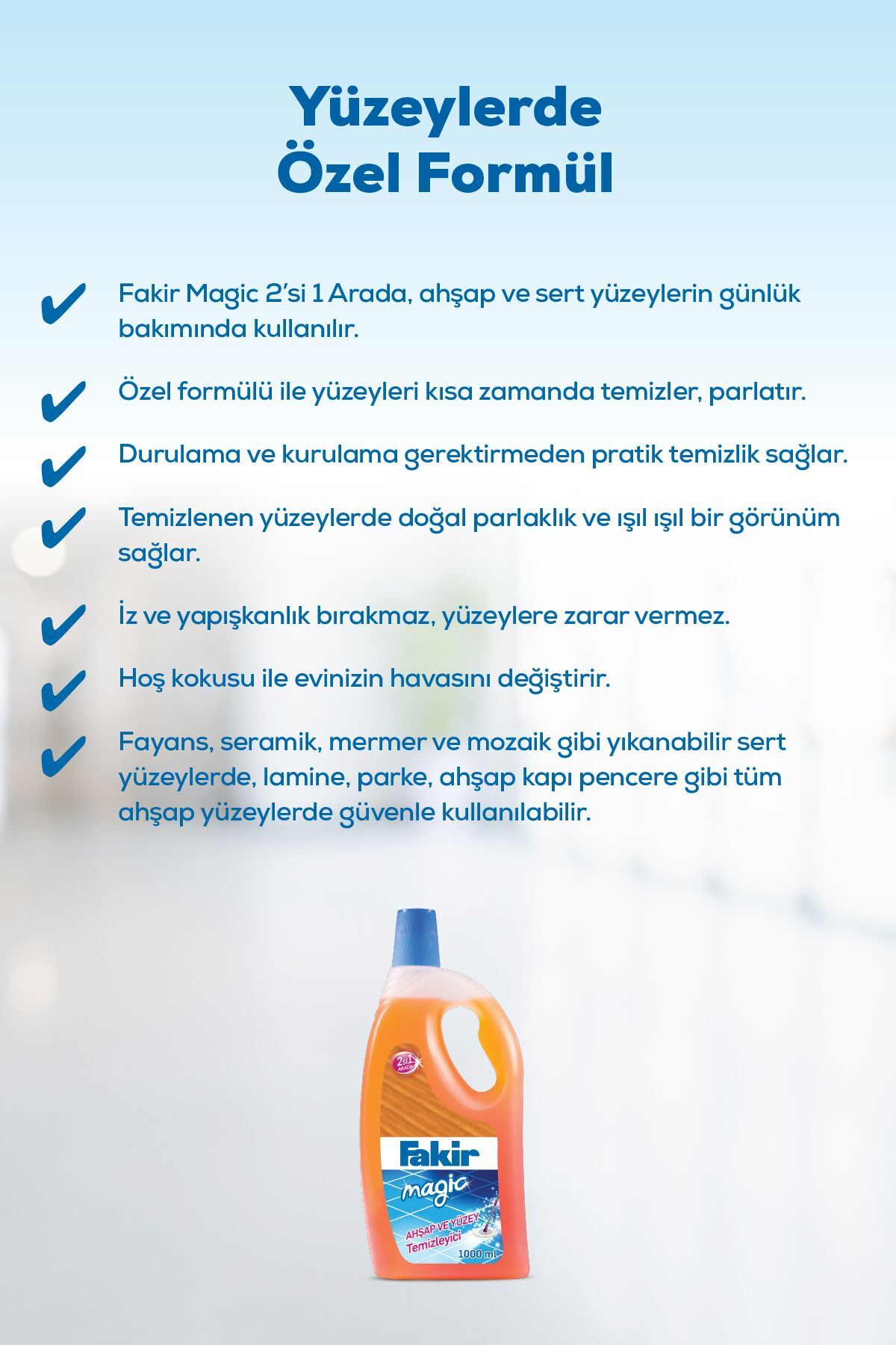Ahşap Ve Yüzey Temizleyicisi Magic 1000 ml