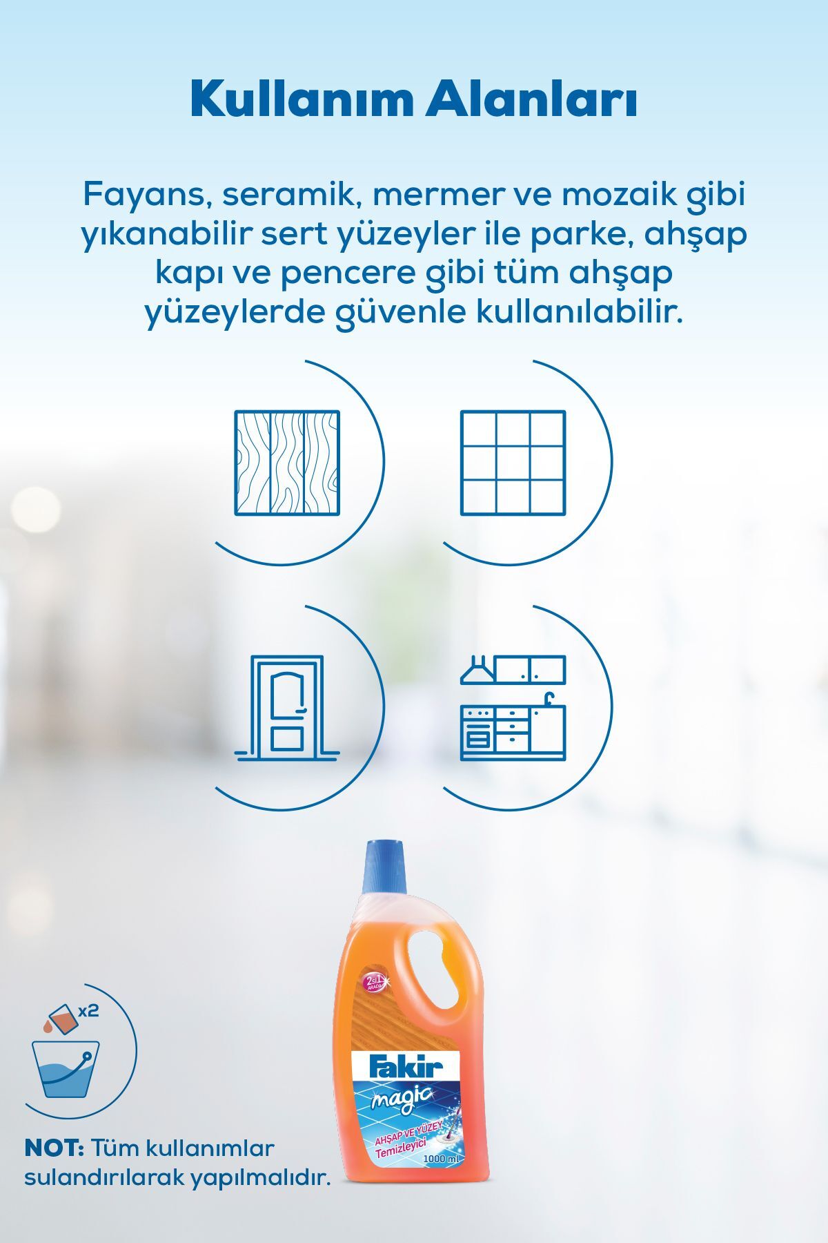 Ahşap Ve Yüzey Temizleyicisi Magic 1000 ml
