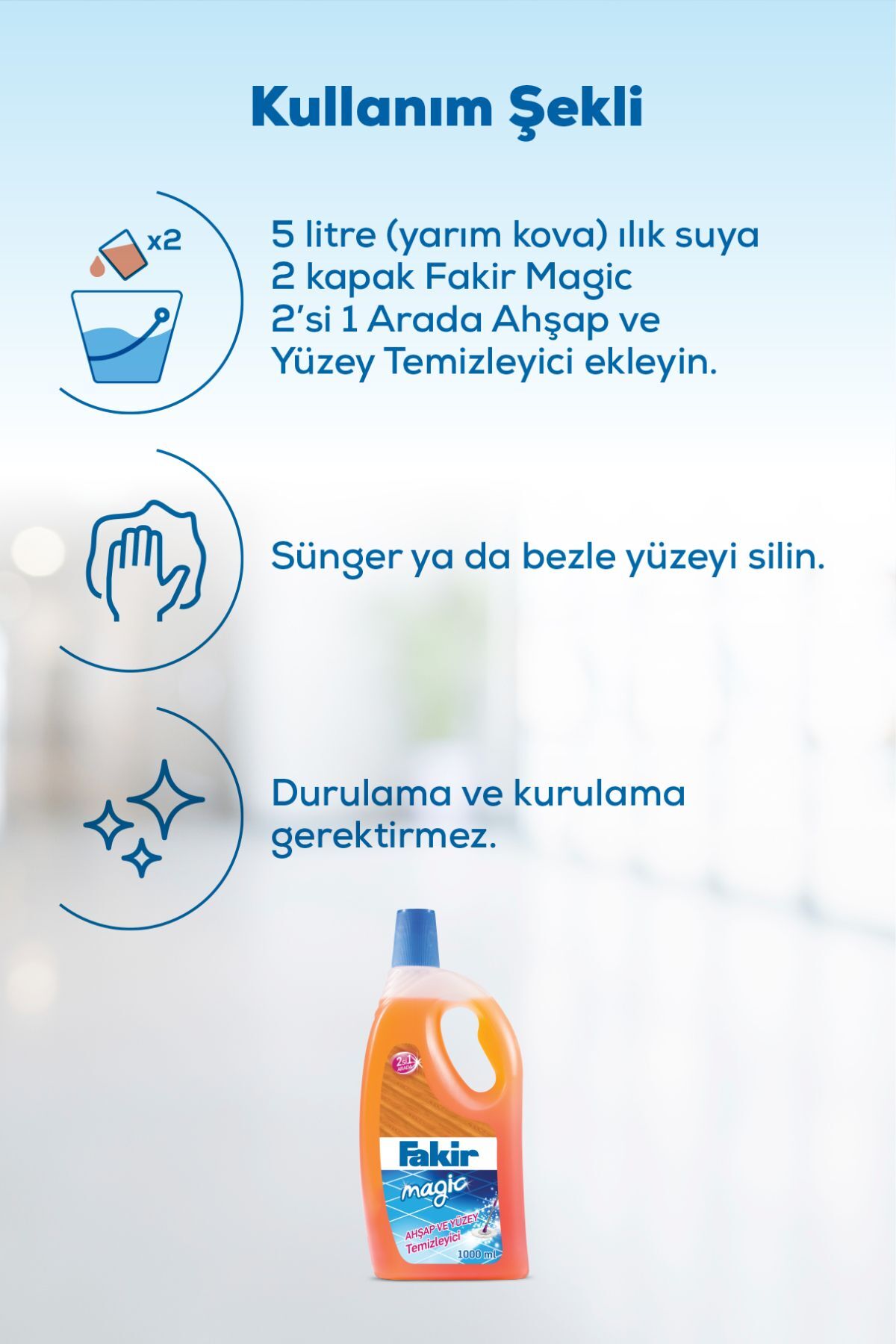 Ahşap Ve Yüzey Temizleyicisi Magic 1000 ml