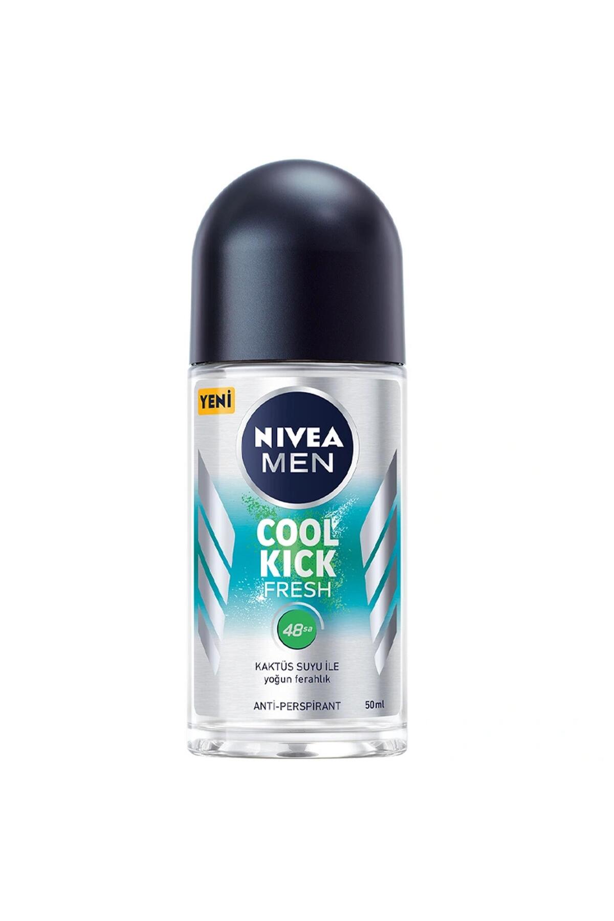 MEN Erkek Roll-on Deodorant Cool Kick 50ml, 48 Saat Anti-perspirant Ter Koruma, Kaktüs Suyu,Ferahlık