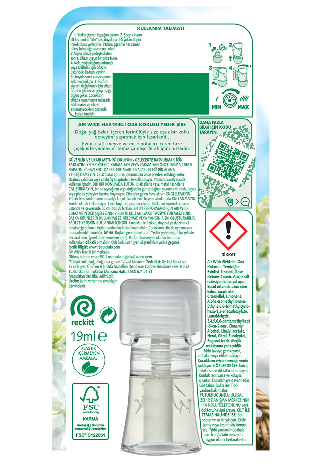 Elektrikli Oda Kokusu Yedek Şişe Temizliğin Esintisi