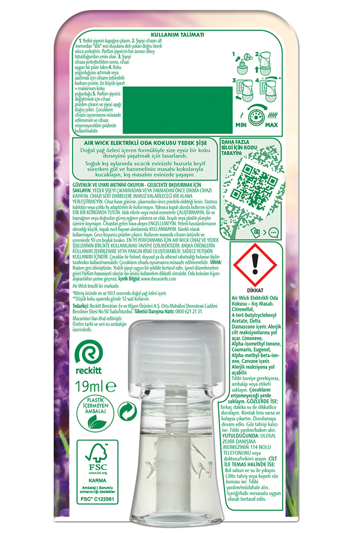 Elektrikli Oda Kokusu Yedek Şişe Lavanta - Esansiyel Yağlar Içerir*