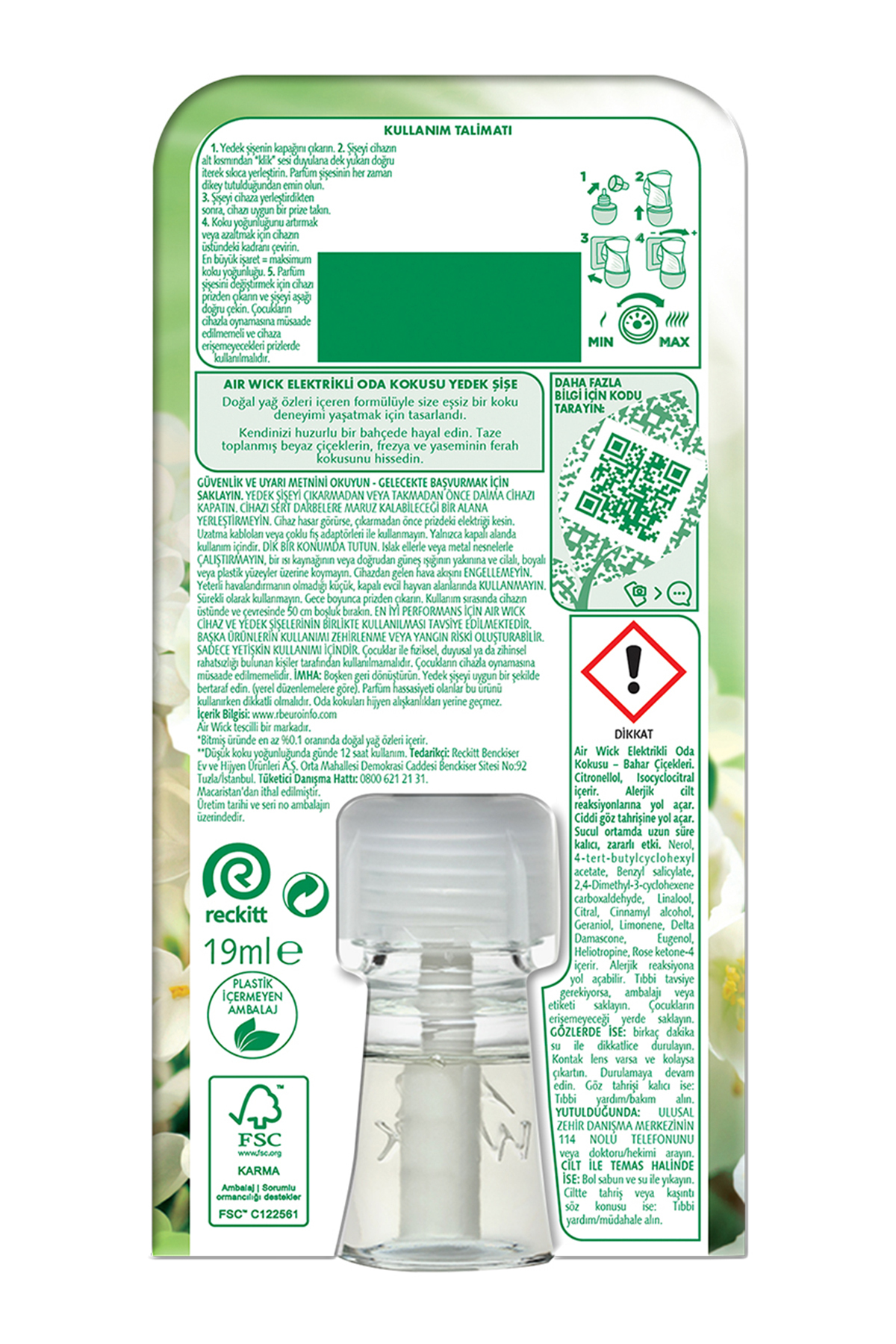 Elektrikli Oda Kokusu Yedek Şişe Bahar Çiçekleri - Esansiyel Yağlar Içerir*