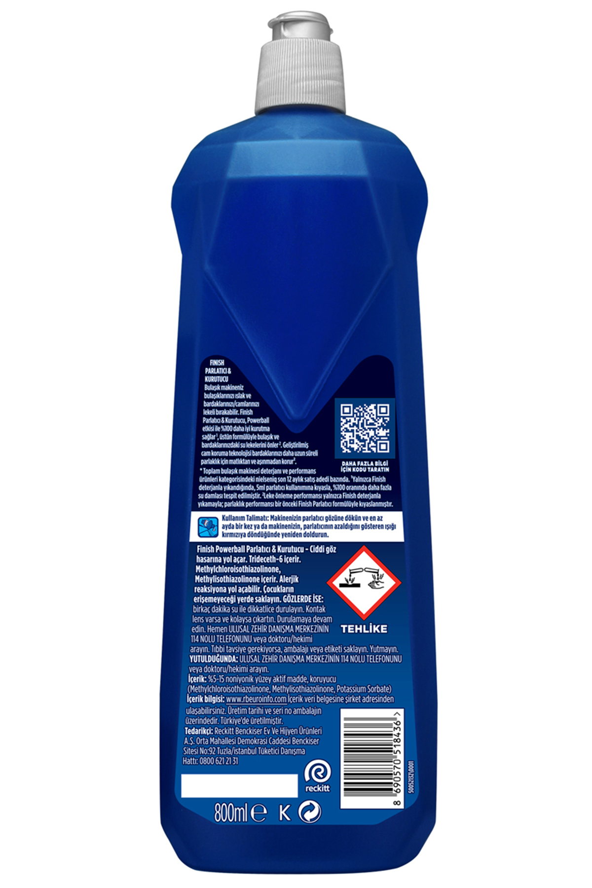 Bulaşık Makinesi  Parlatıcı & Kurutucu Sıvı 800 ml