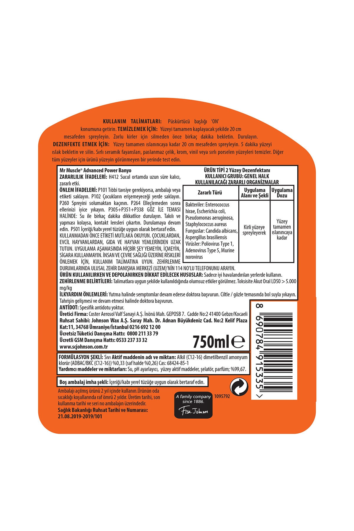 Advanced Power Banyo Temizleyici 750ml