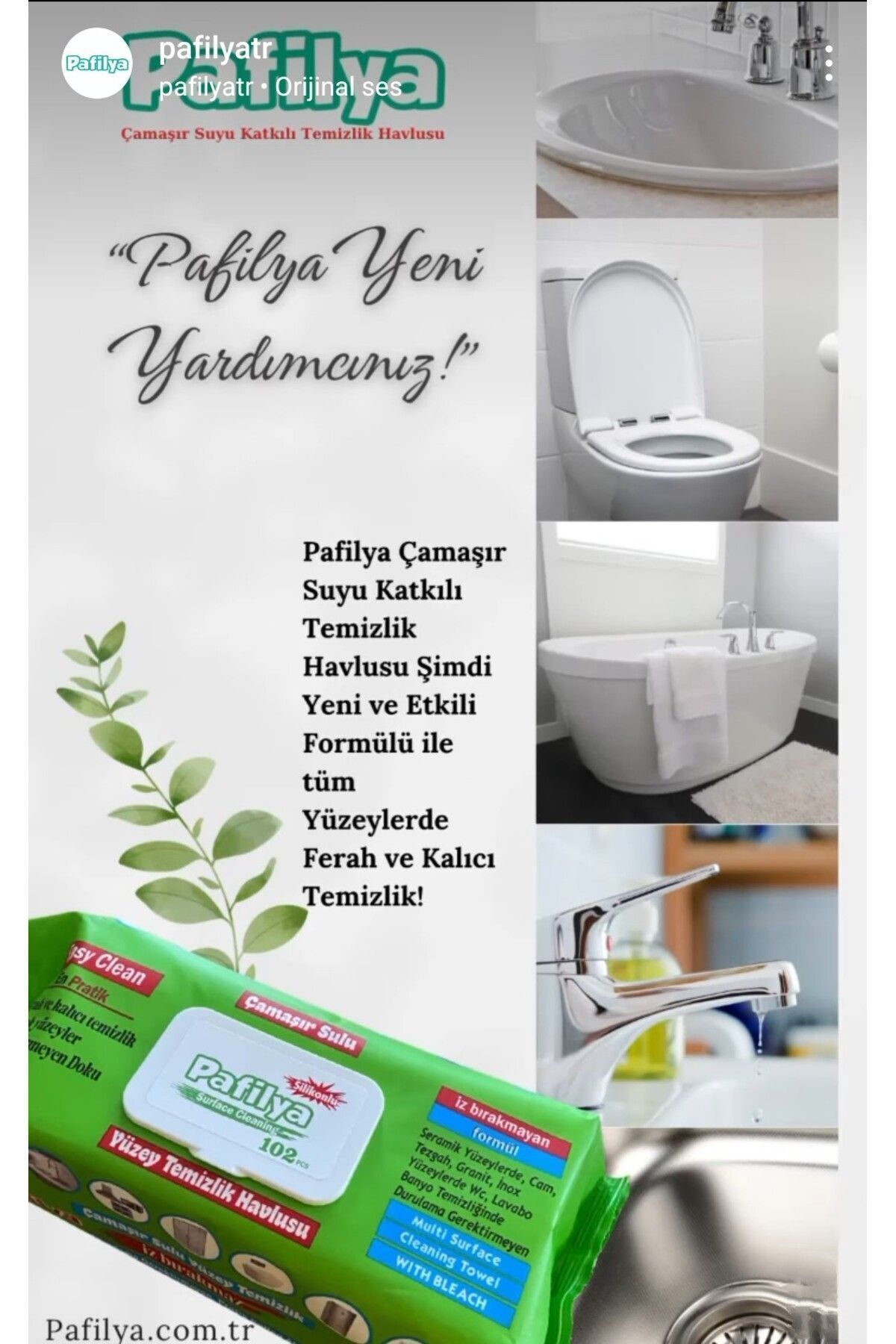 Yüzey Temizlik Havlusu 102 Çamaşır Sulu