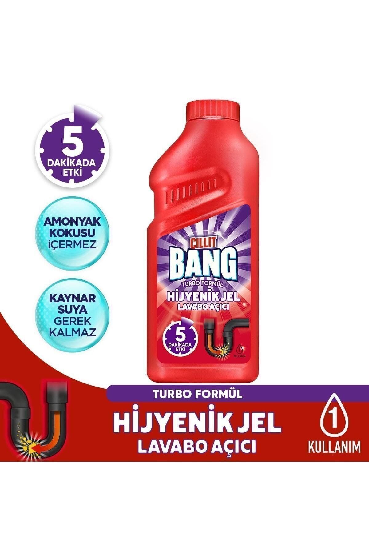 Turbo Hijyenik Gider, Lavabo Açıcı Jel 500 ml