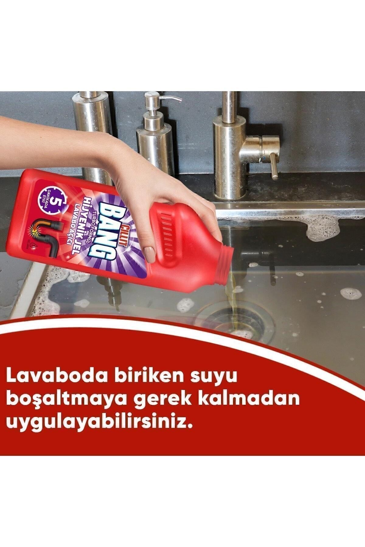 Turbo Hijyenik Gider, Lavabo Açıcı Jel 500 ml