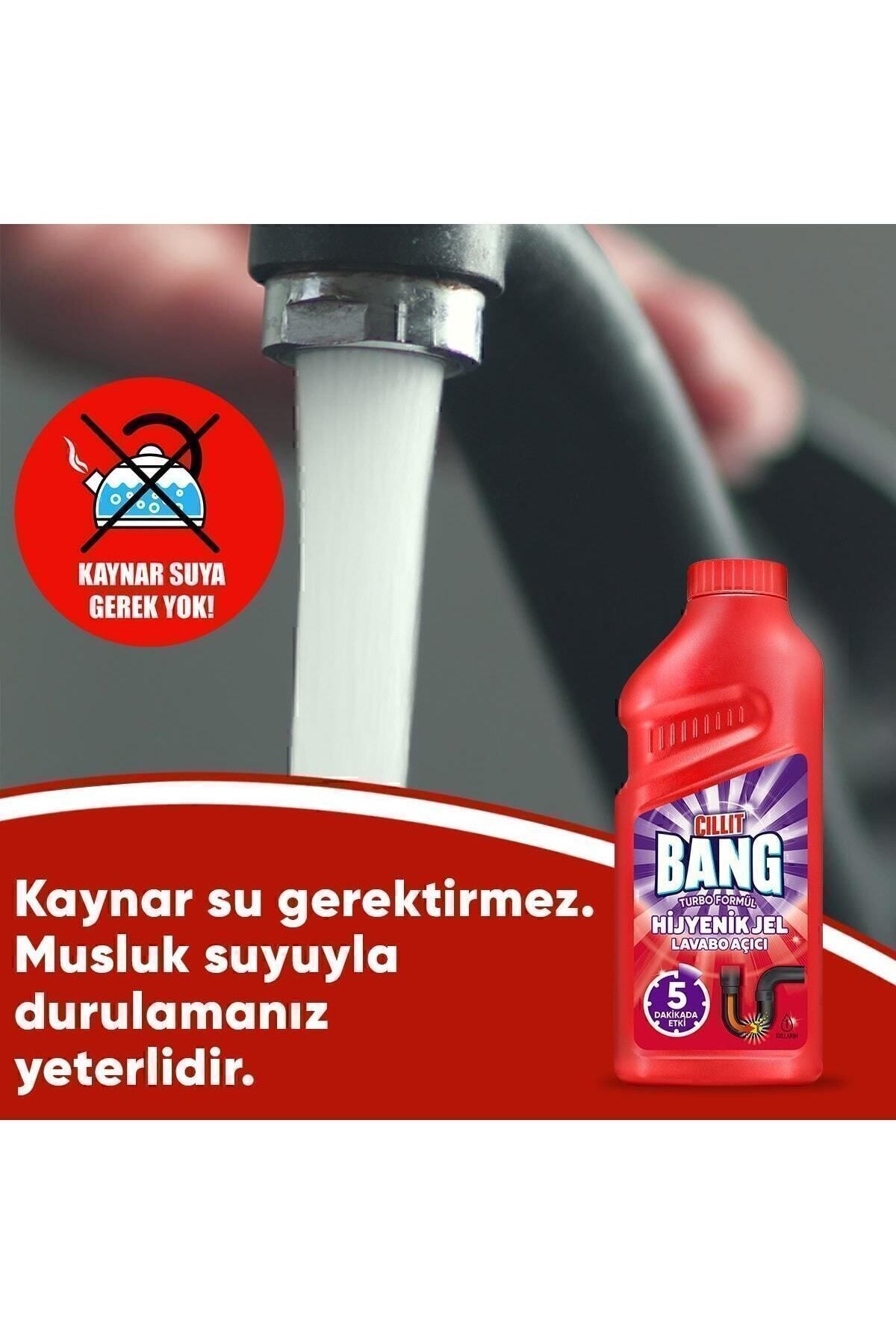 Turbo Hijyenik Gider, Lavabo Açıcı Jel 500 ml