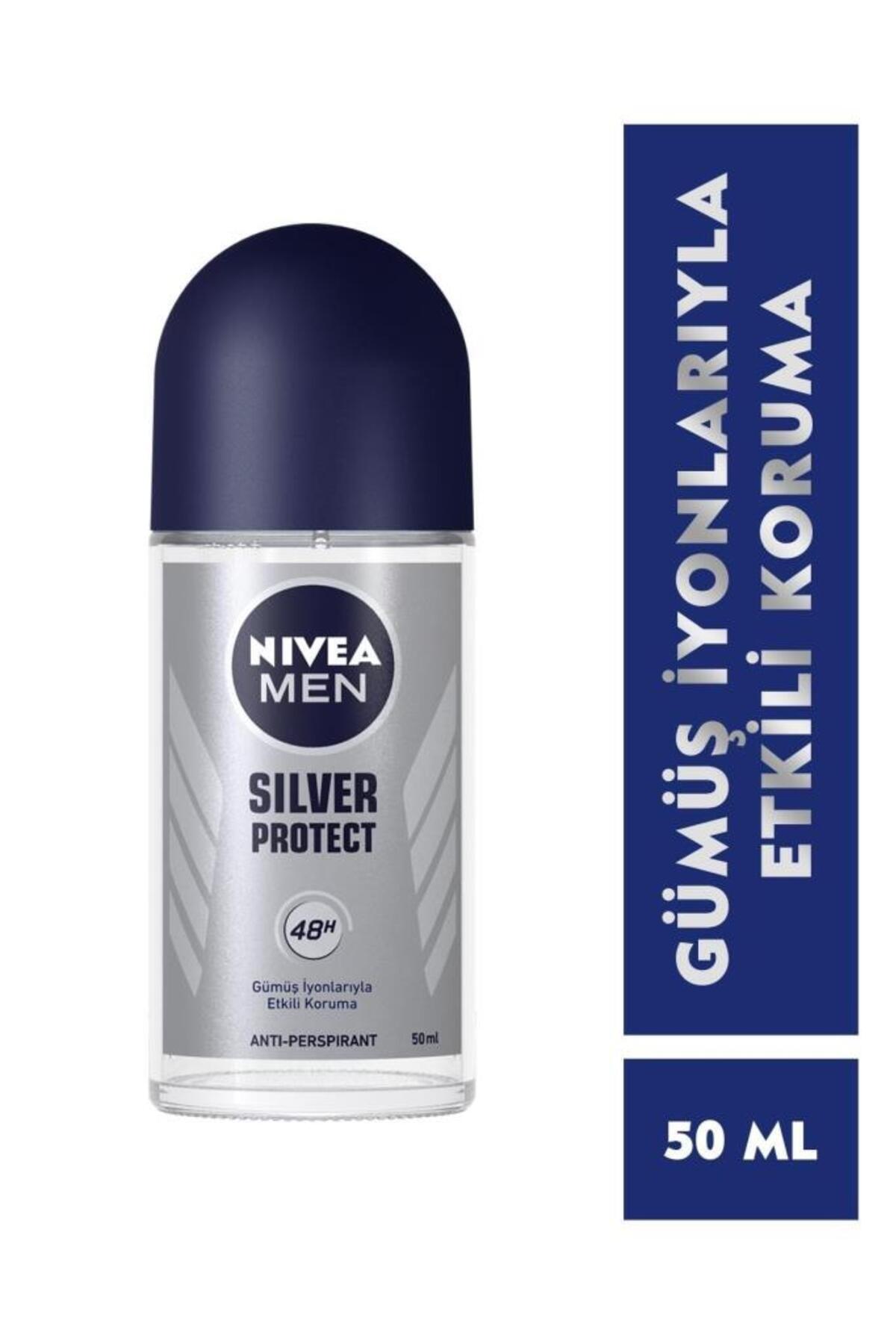 Men Erkek Roll-on Deodorant Silver Protect 50ml, 48 Saat Anti-perspirant Koruma, Etkili Koruma