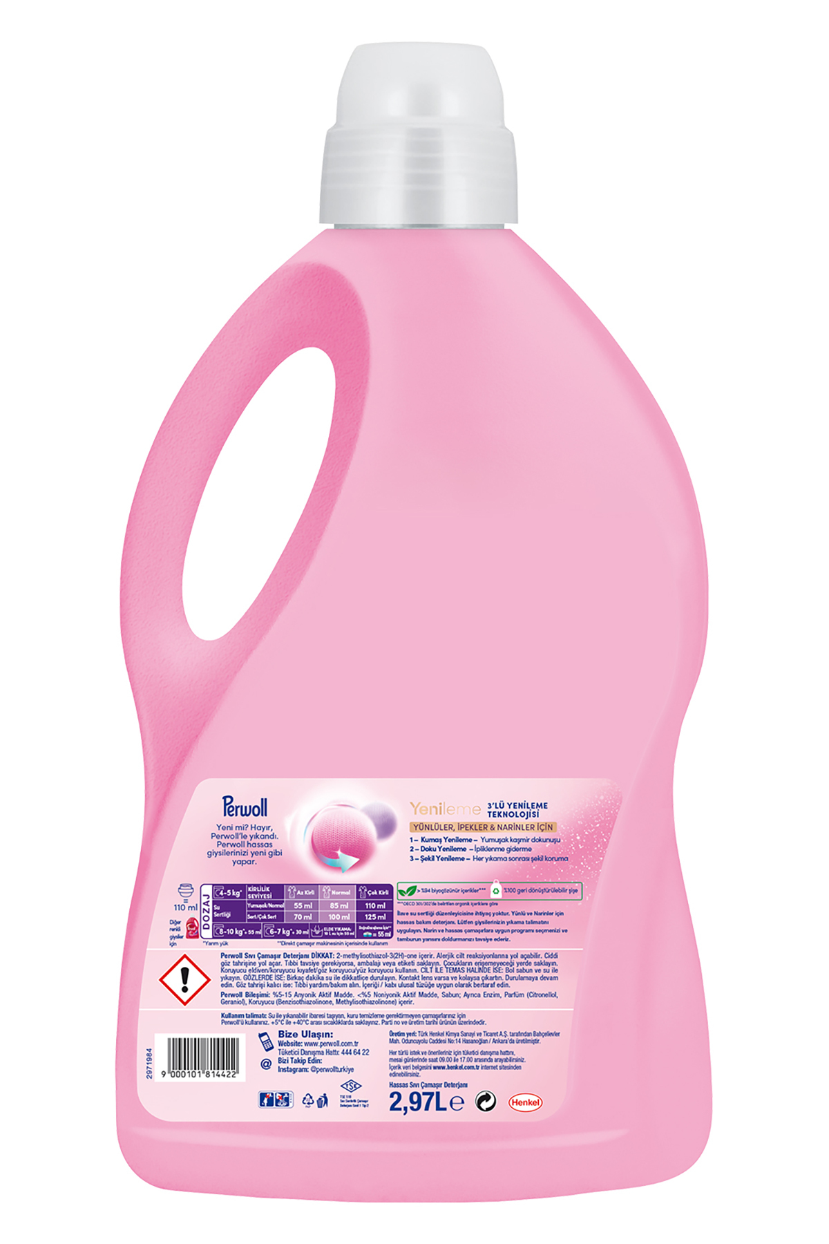 İpekli ve Yünlü Kumaşlar İçin Hassas Yıkama Deterjanı - 2.97L