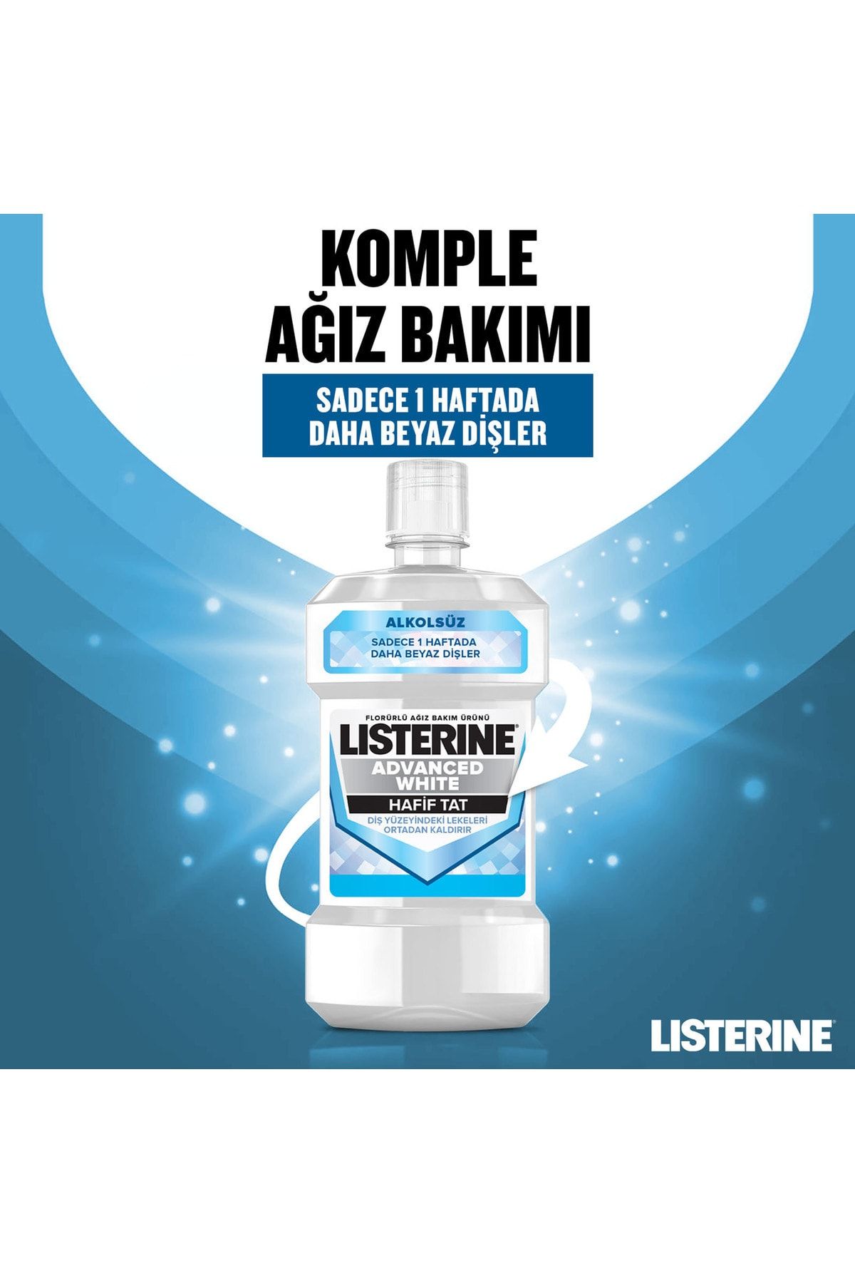 Listerine Ağız Bakım Suyu Advanced White Hafif Tat 500 ml