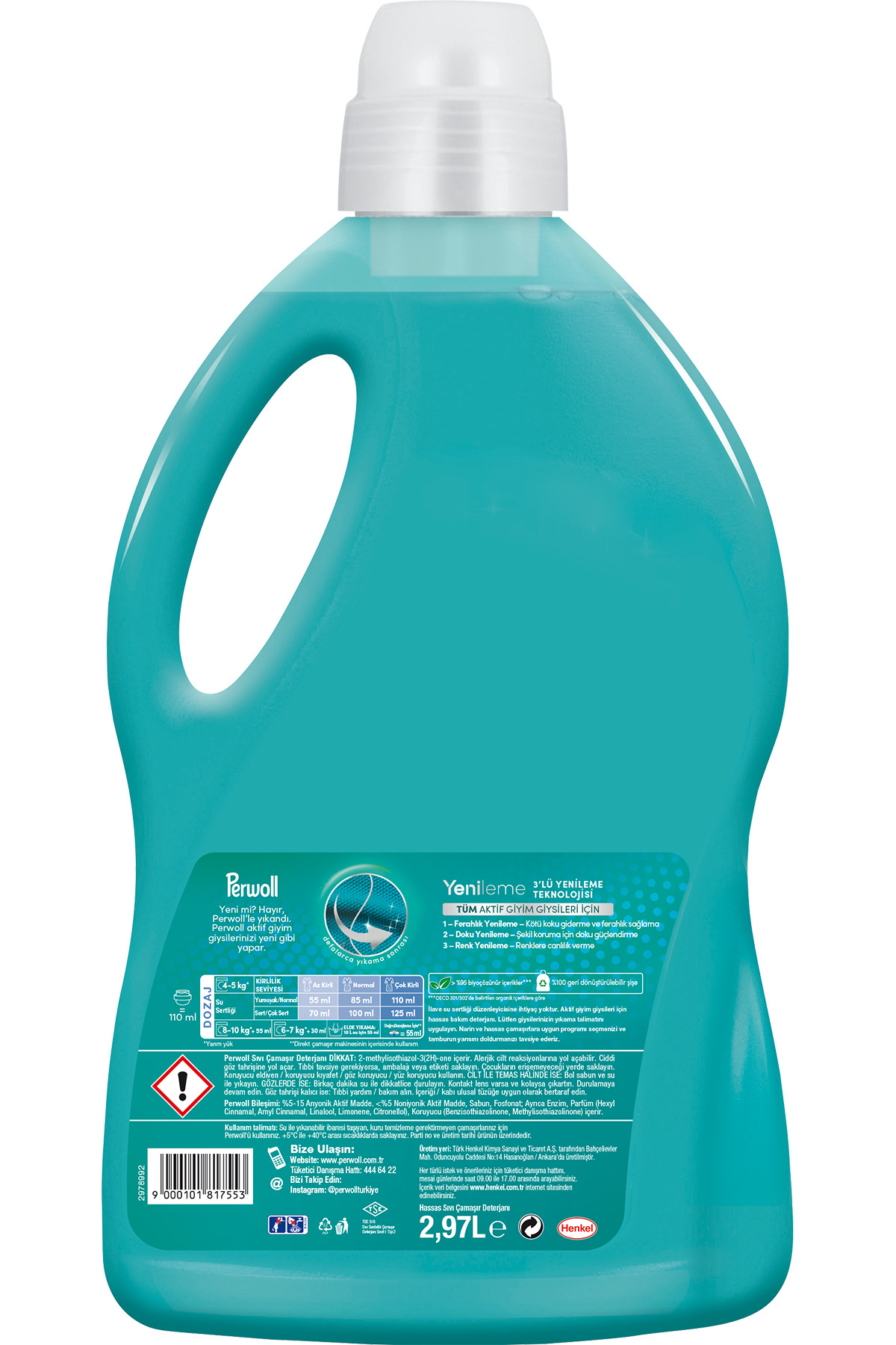 Sport 2.97L – Aktif Giyime Özel Derin Temizlik ve Ferahlık Formülü (54 Yıkama )