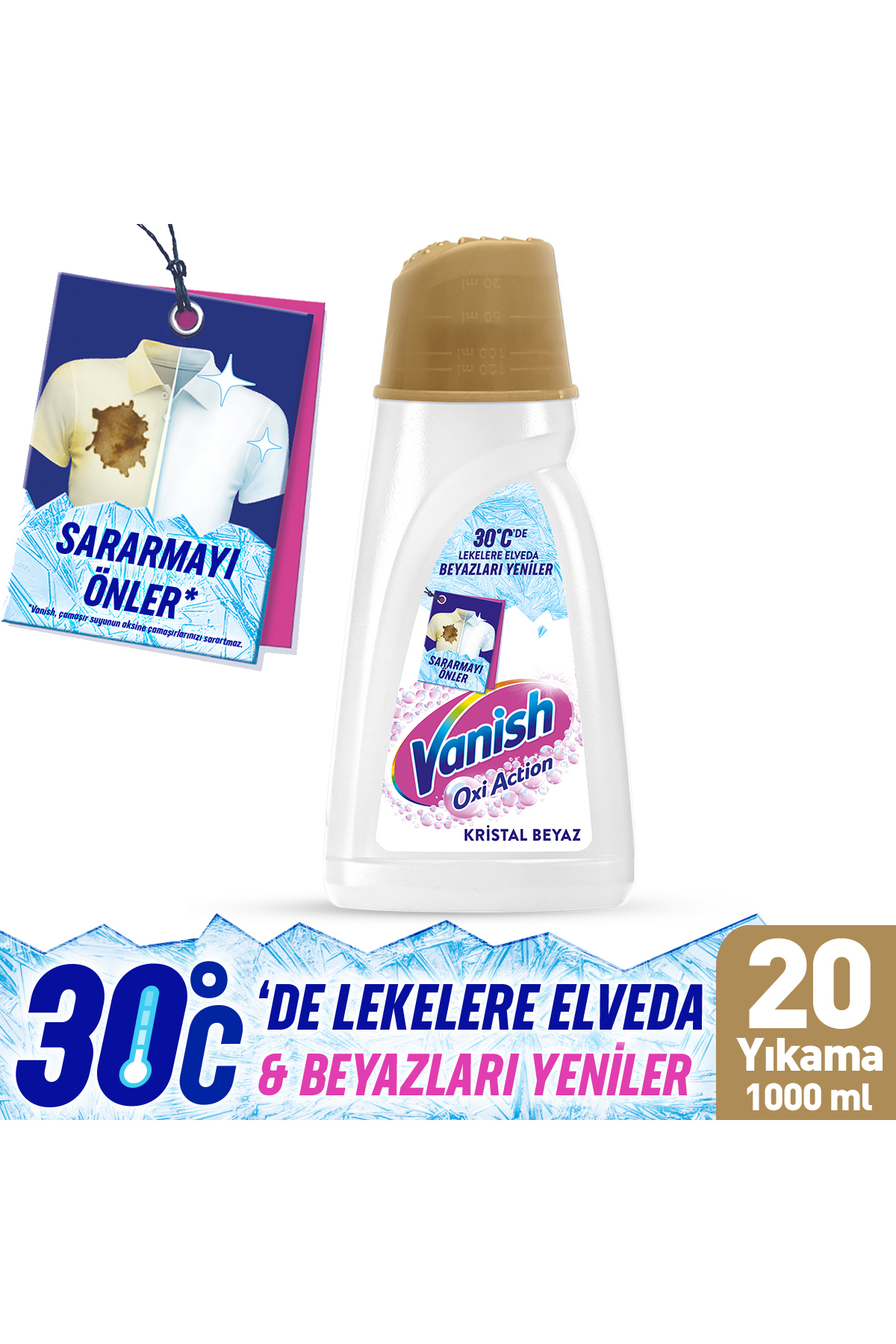 Oxi Action Multipower Kristal Beyazlar İçin Sıvı Deterjan Güçlendirici ve Leke Çıkarıcı 1000 ml
