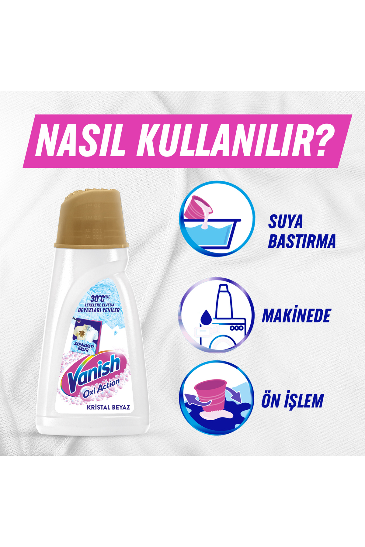 Oxi Action Multipower Kristal Beyazlar İçin Sıvı Deterjan Güçlendirici ve Leke Çıkarıcı 1000 ml