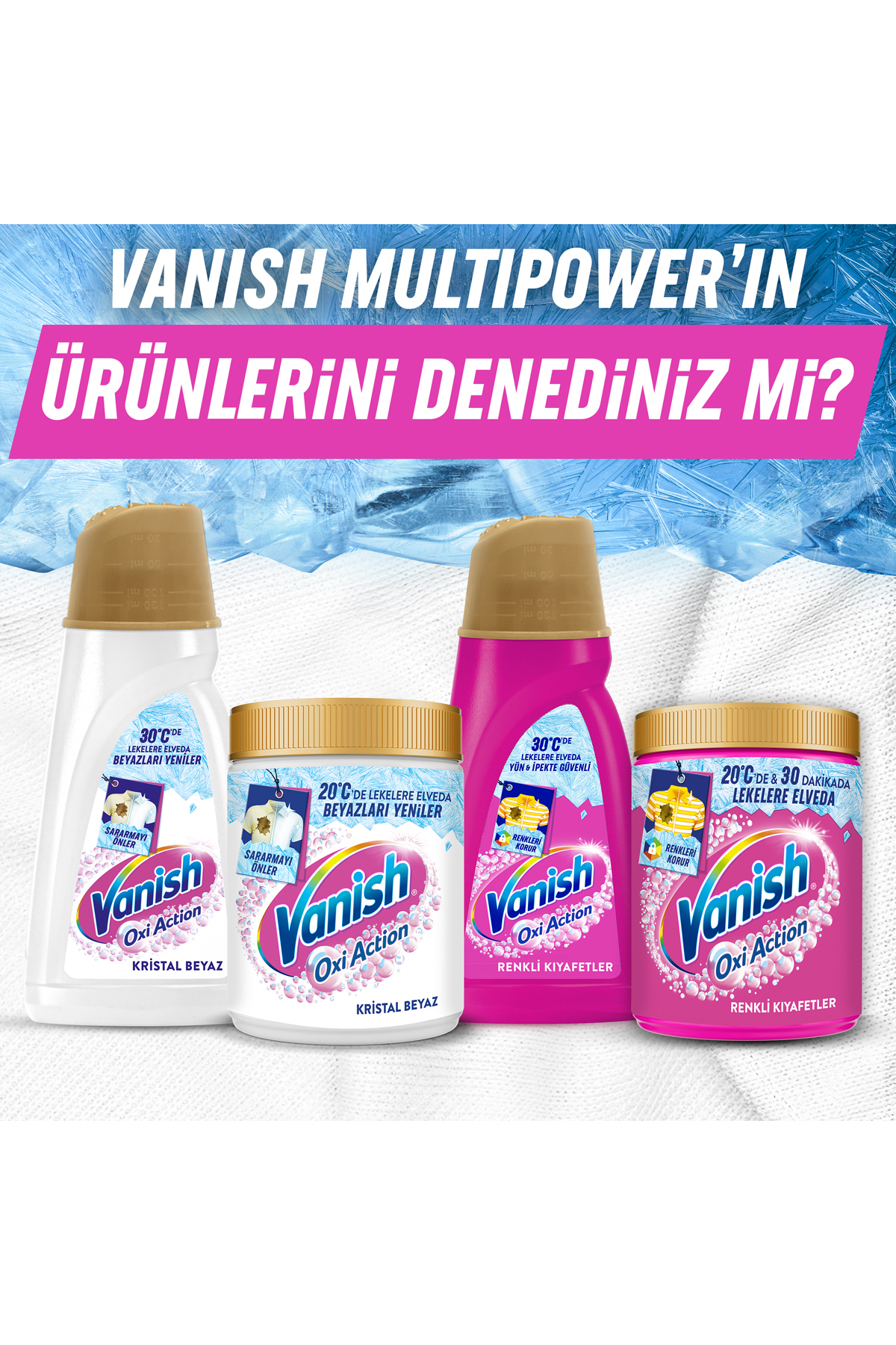 Oxi Action Multipower Kristal Beyazlar İçin Sıvı Deterjan Güçlendirici ve Leke Çıkarıcı 1000 ml